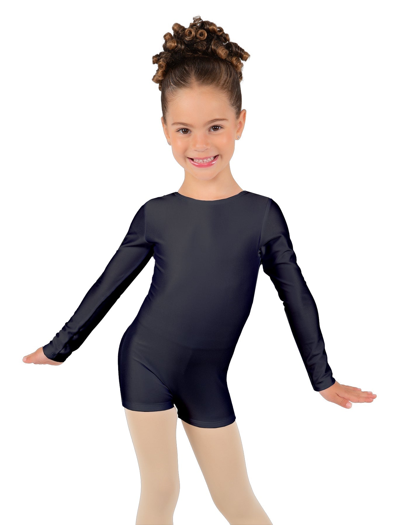 Solid Lycra Long Sleeve Biketard