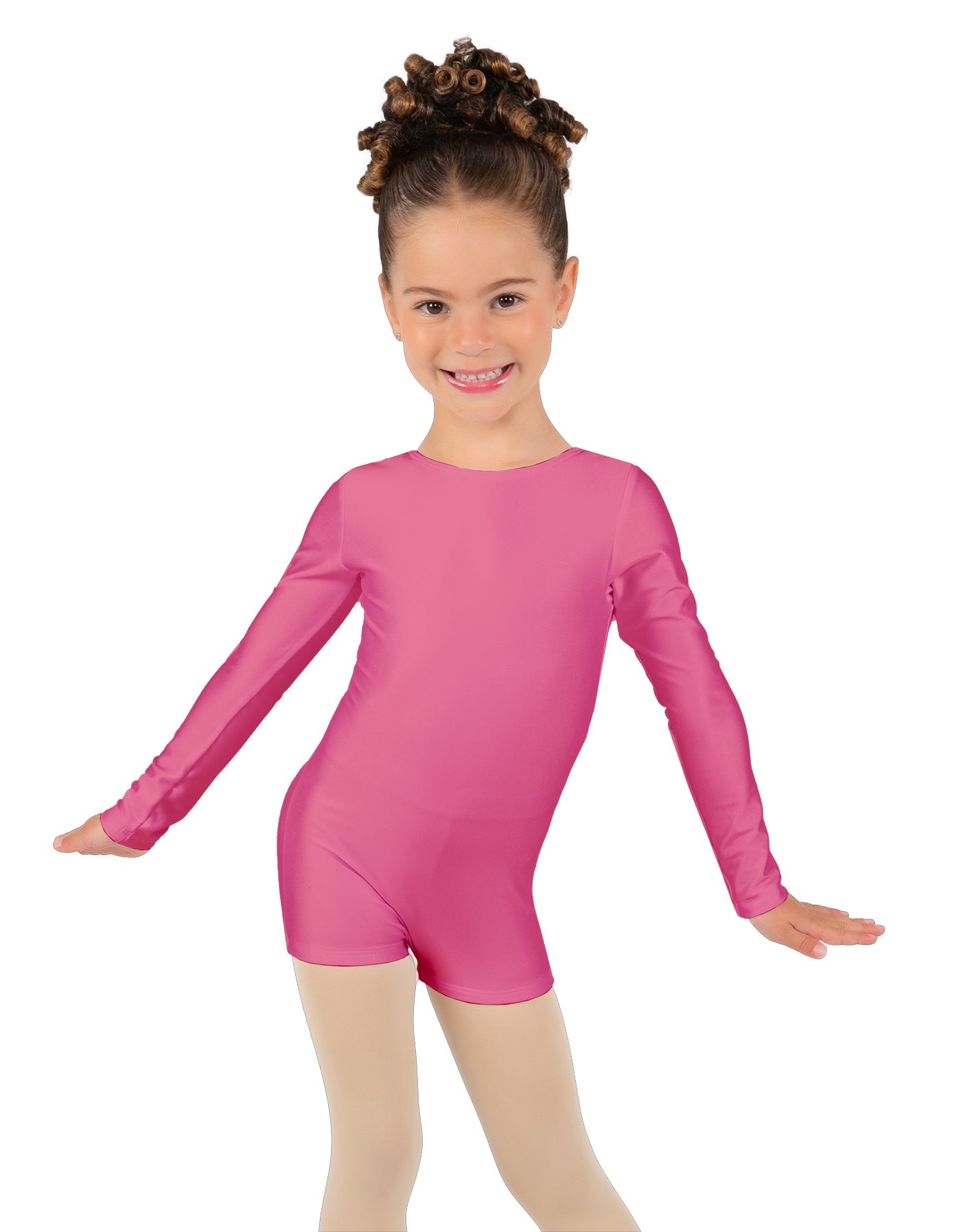 Solid Lycra Long Sleeve Biketard