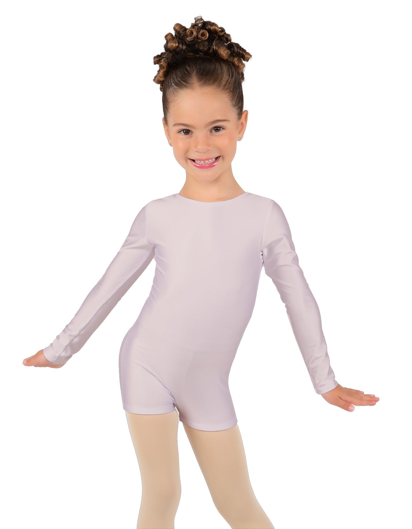 Solid Lycra Long Sleeve Biketard