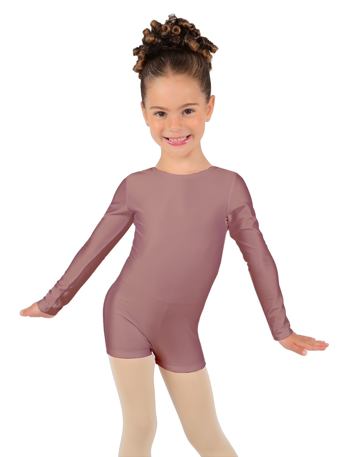 Solid Lycra Long Sleeve Biketard