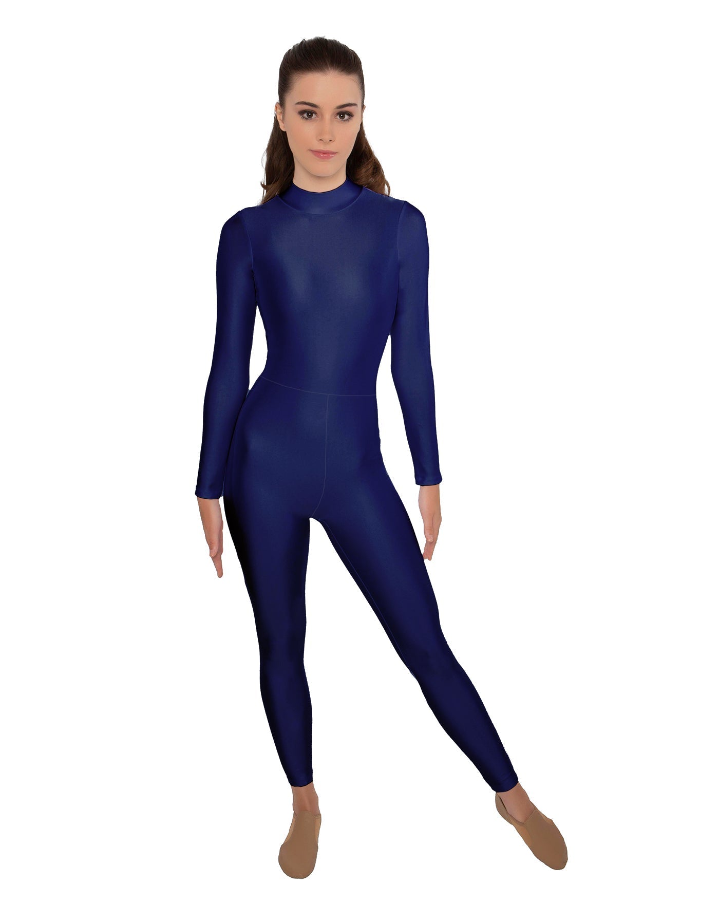 Solid Lycra LS Keyhole Back Unitard