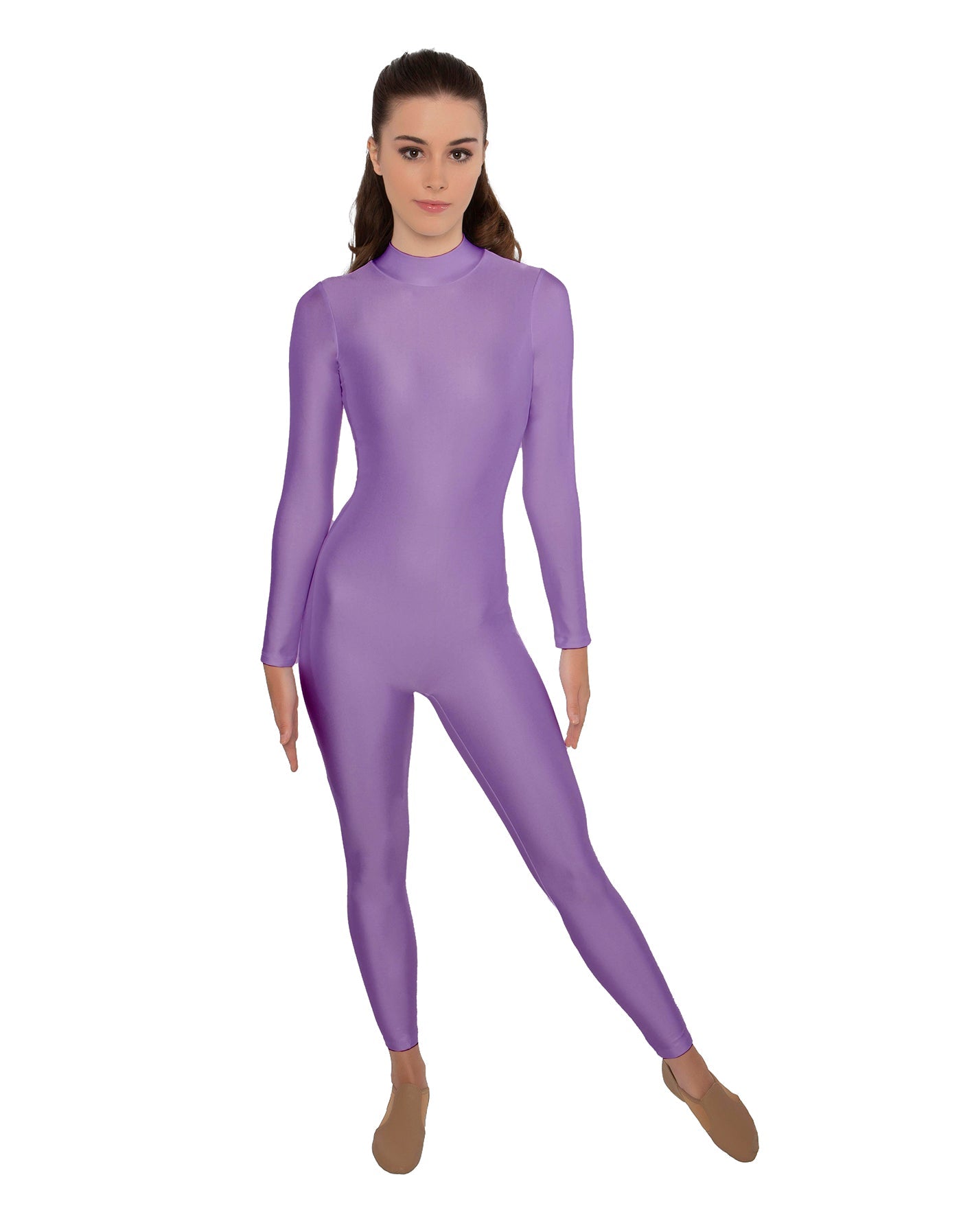 Solid Lycra LS Keyhole Back Unitard