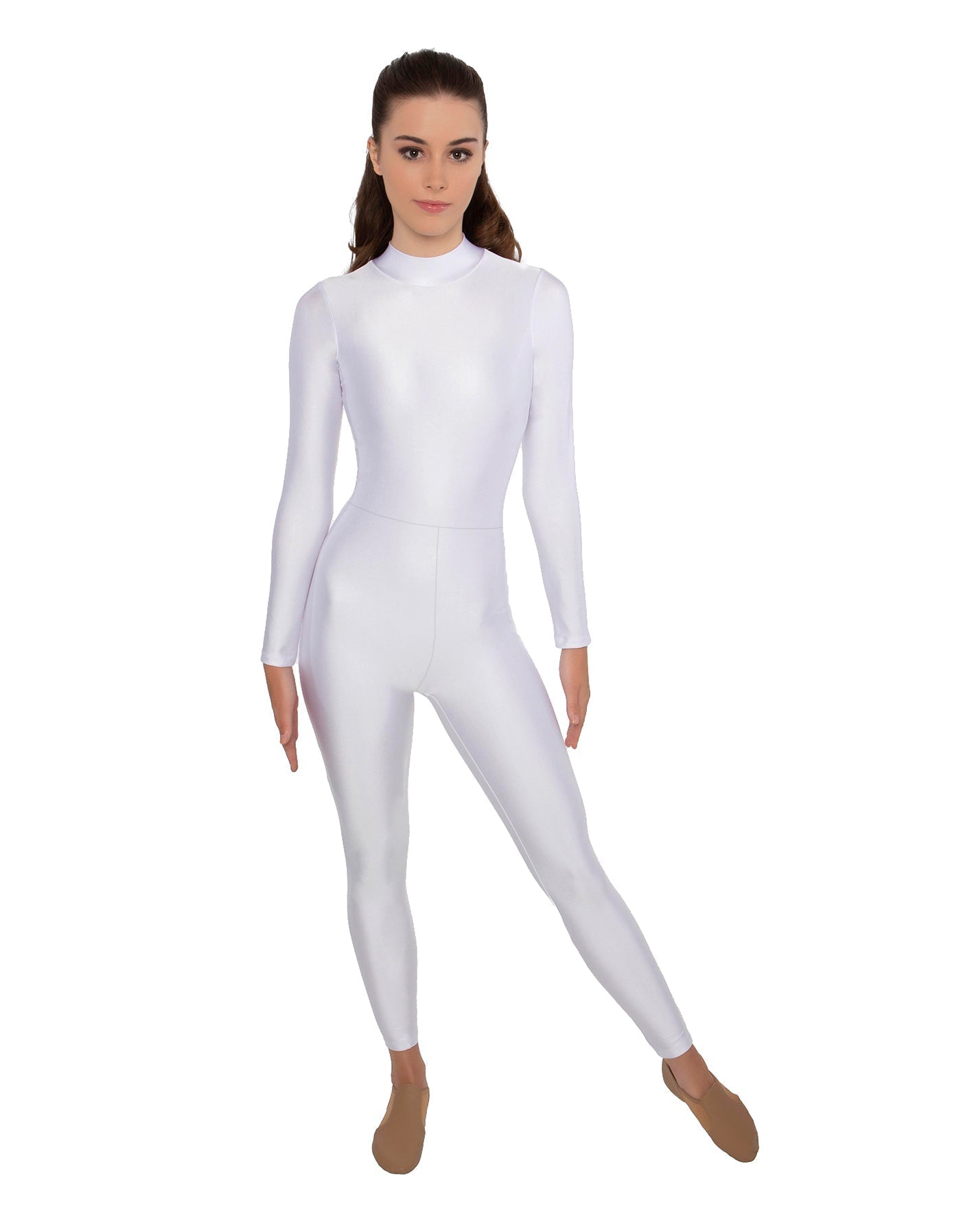 Solid Lycra LS Keyhole Back Unitard