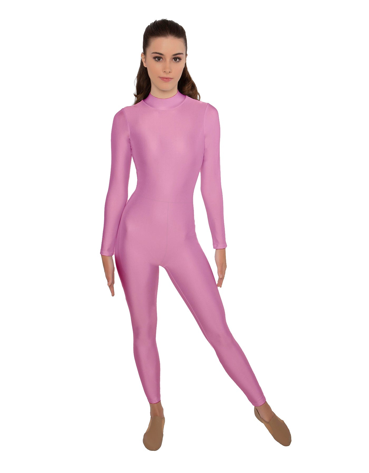 Solid Lycra LS Keyhole Back Unitard