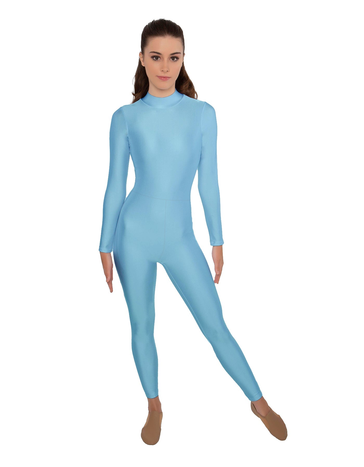 Solid Lycra LS Keyhole Back Unitard