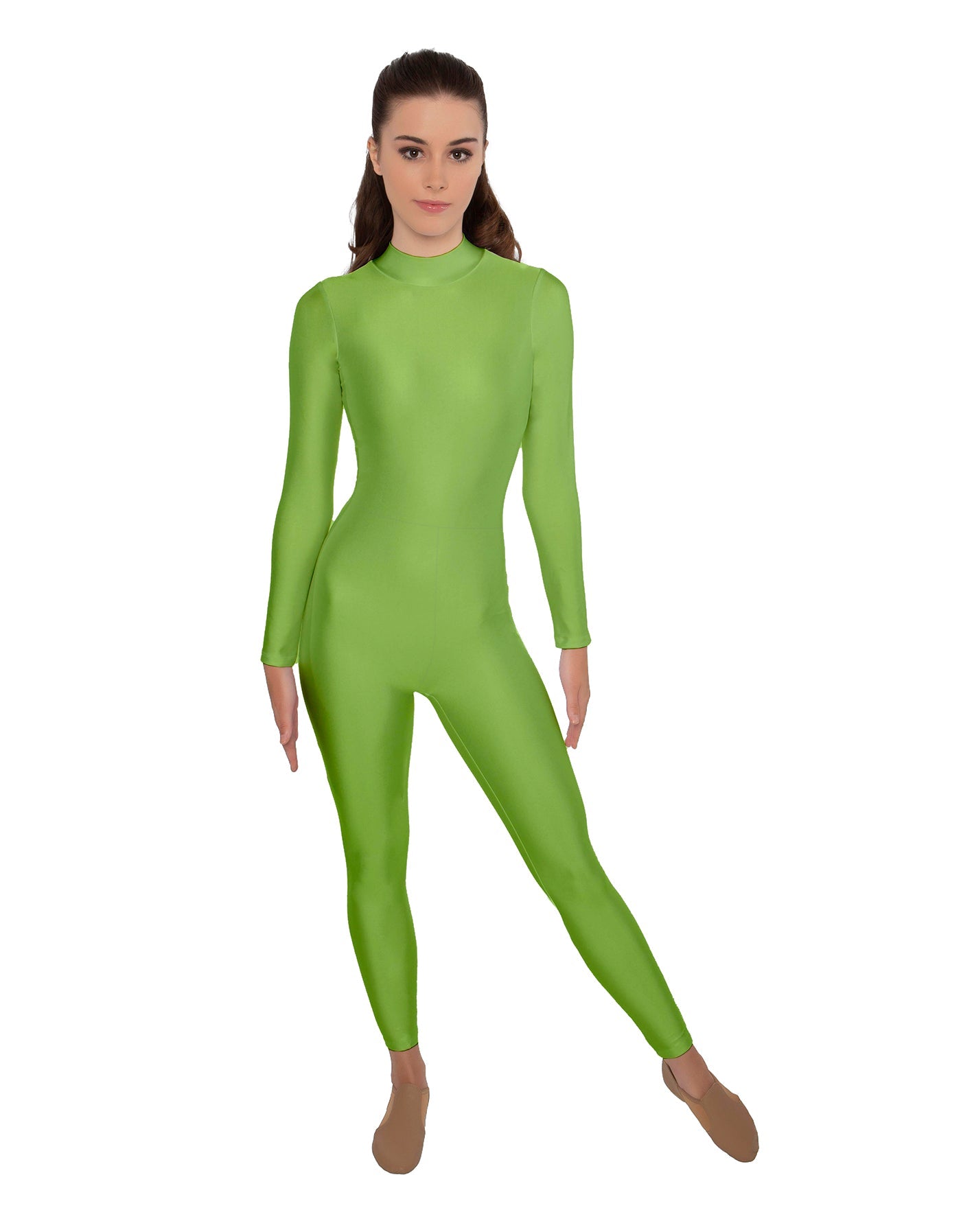 Solid Lycra LS Keyhole Back Unitard