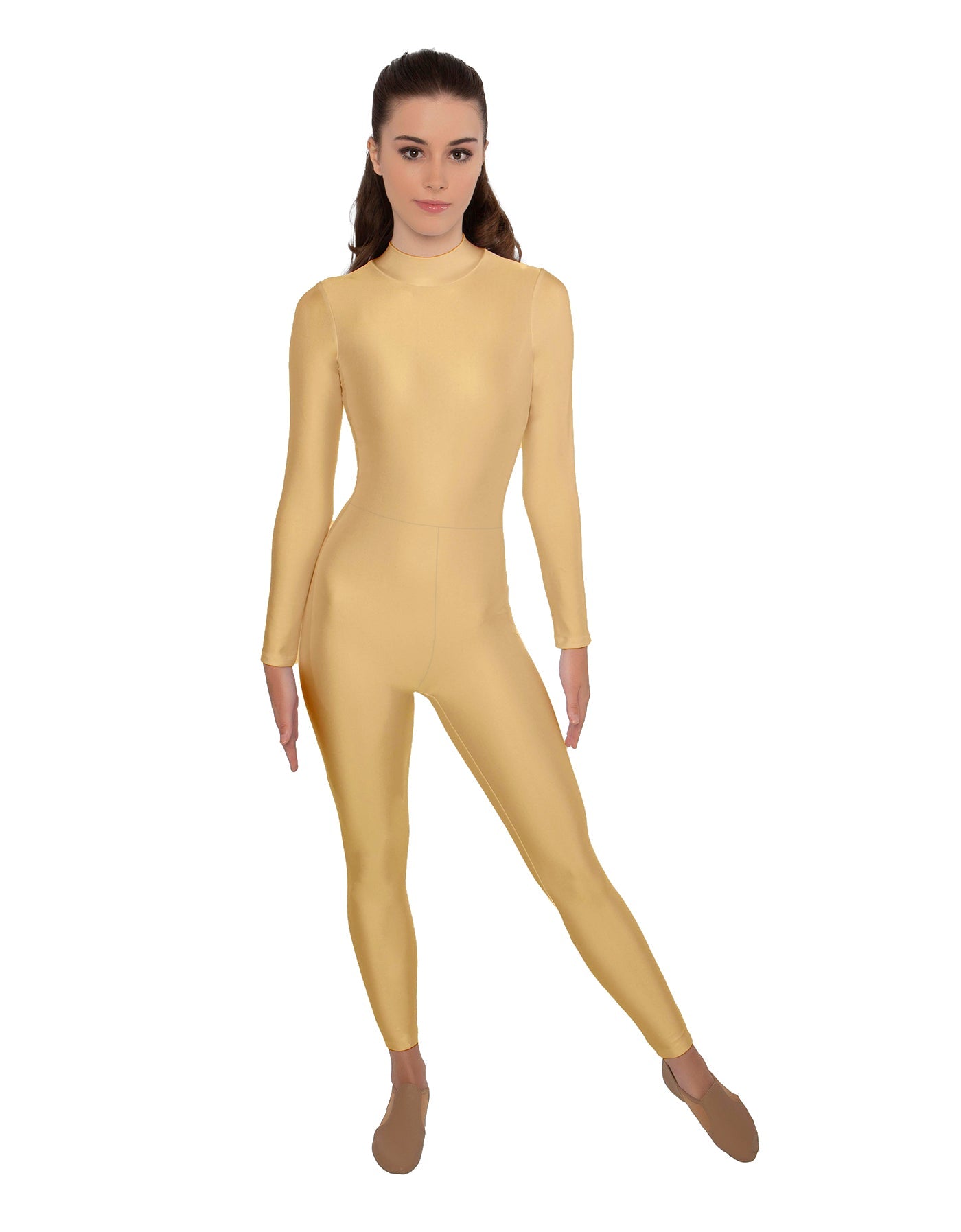 Solid Lycra LS Keyhole Back Unitard