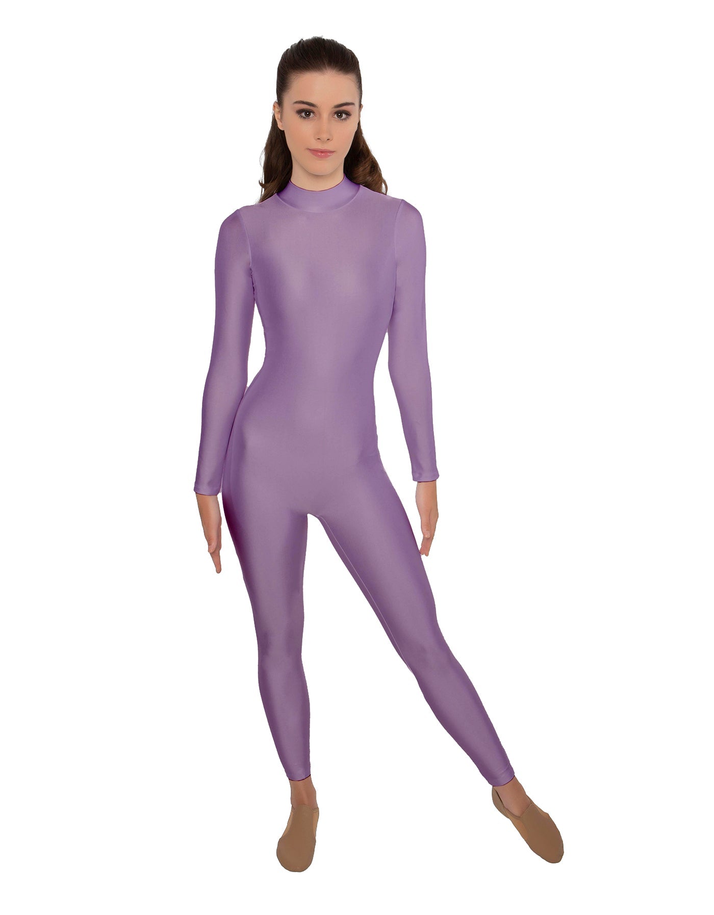 Solid Lycra LS Keyhole Back Unitard