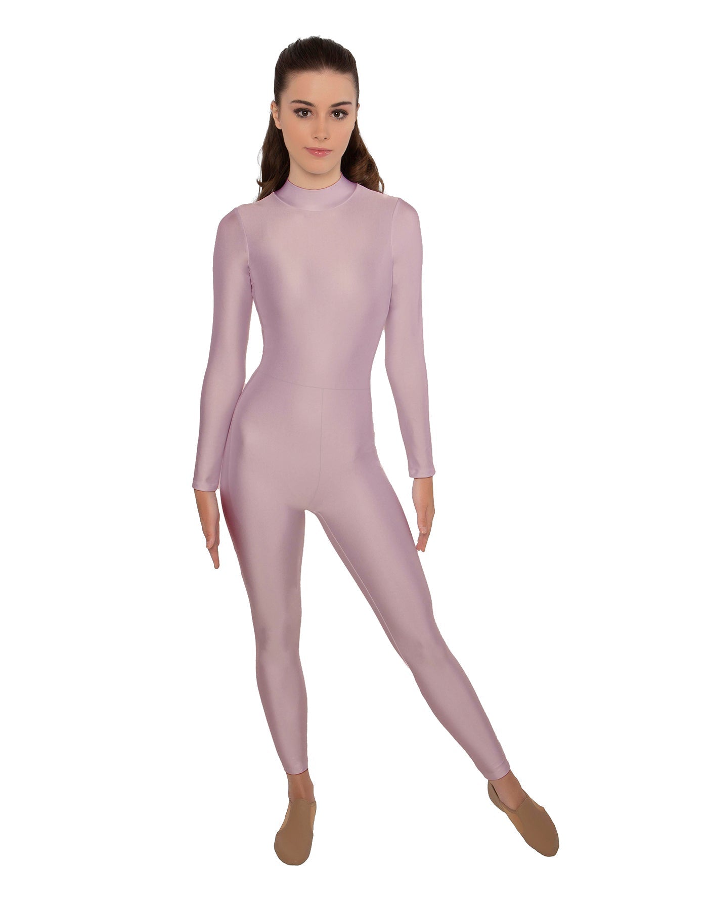 Solid Lycra LS Keyhole Back Unitard