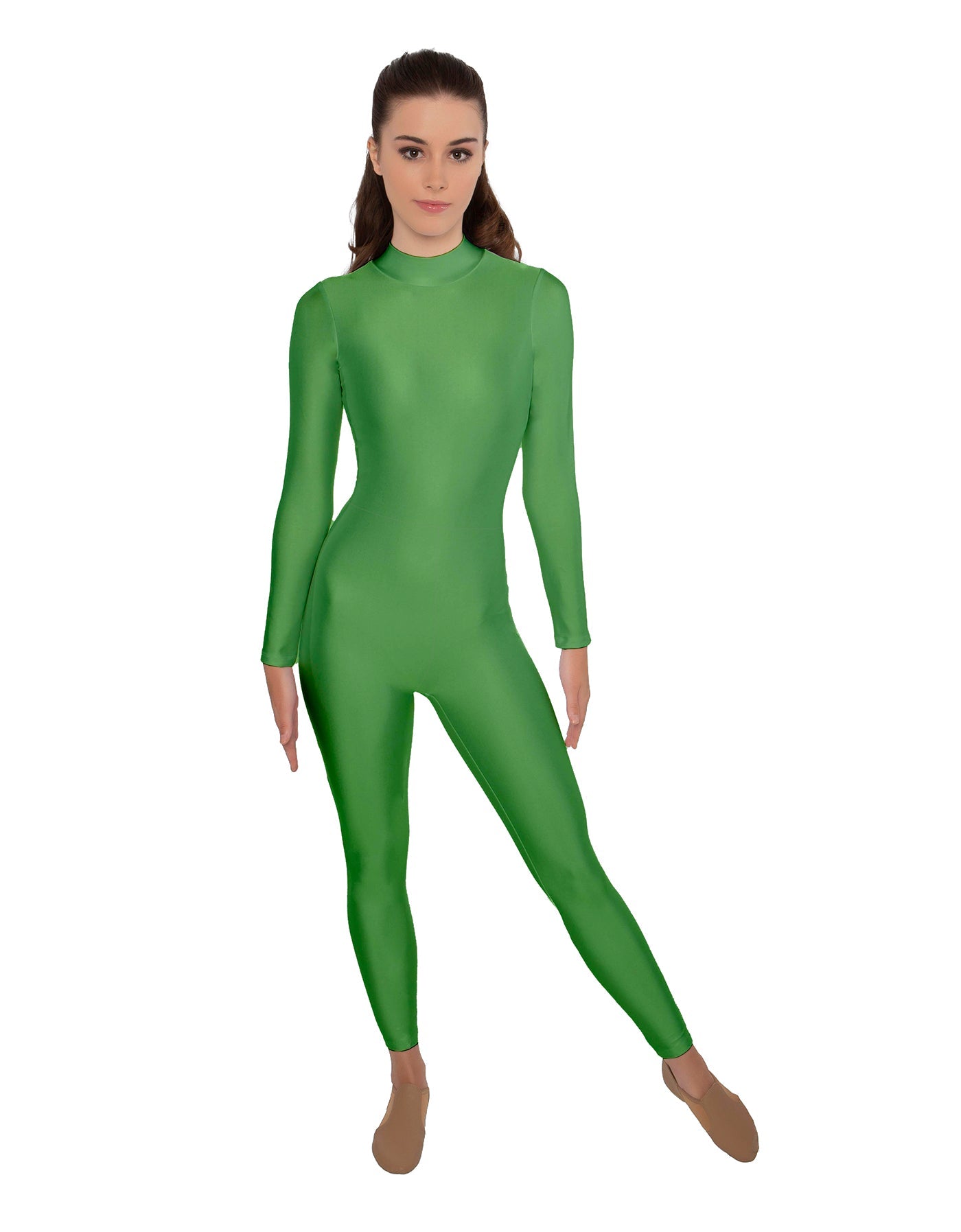 Solid Lycra LS Keyhole Back Unitard