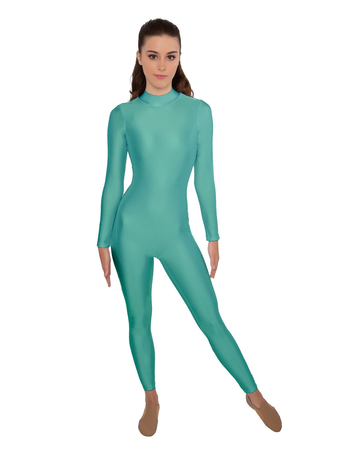 Solid Lycra LS Keyhole Back Unitard