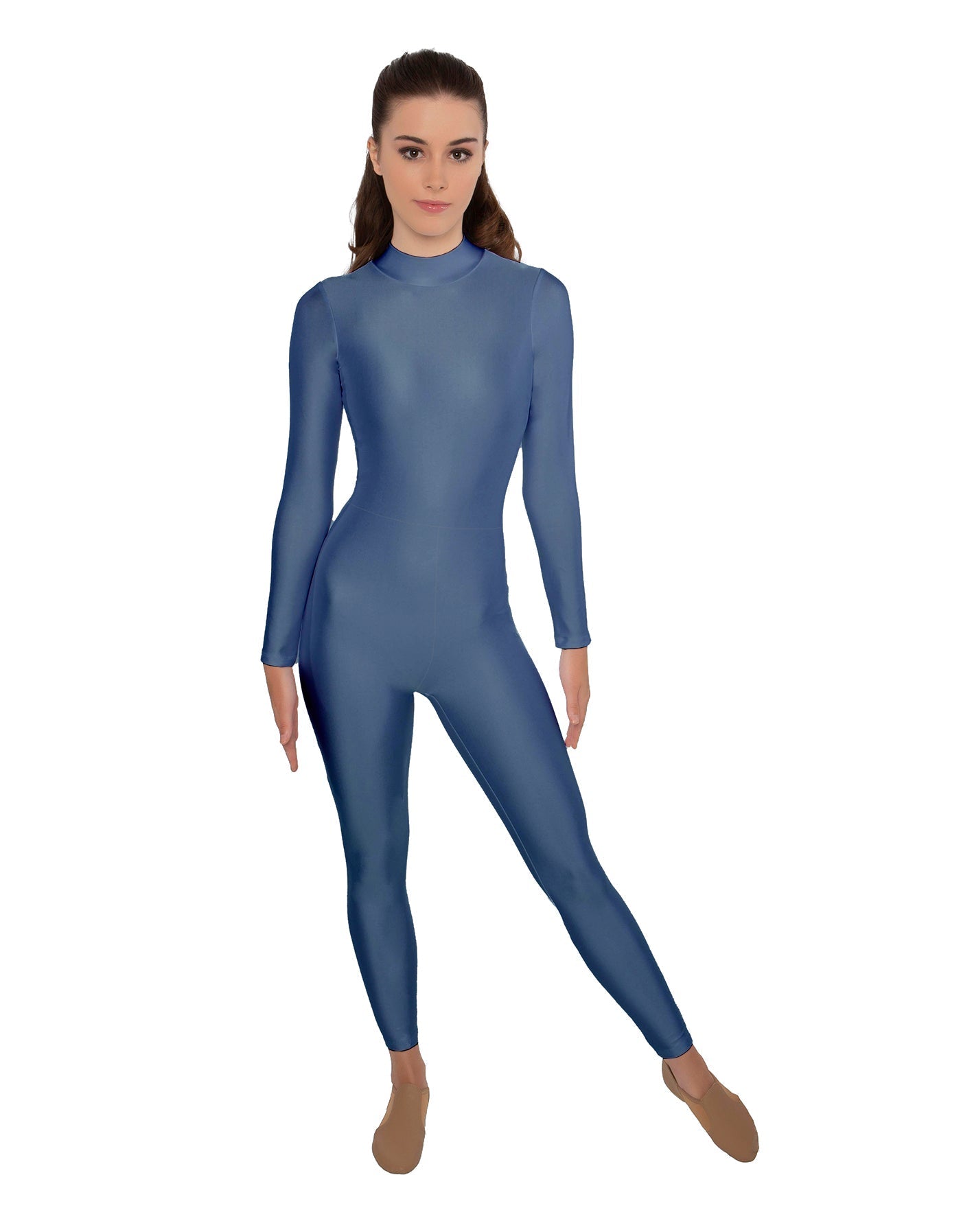 Solid Lycra LS Keyhole Back Unitard