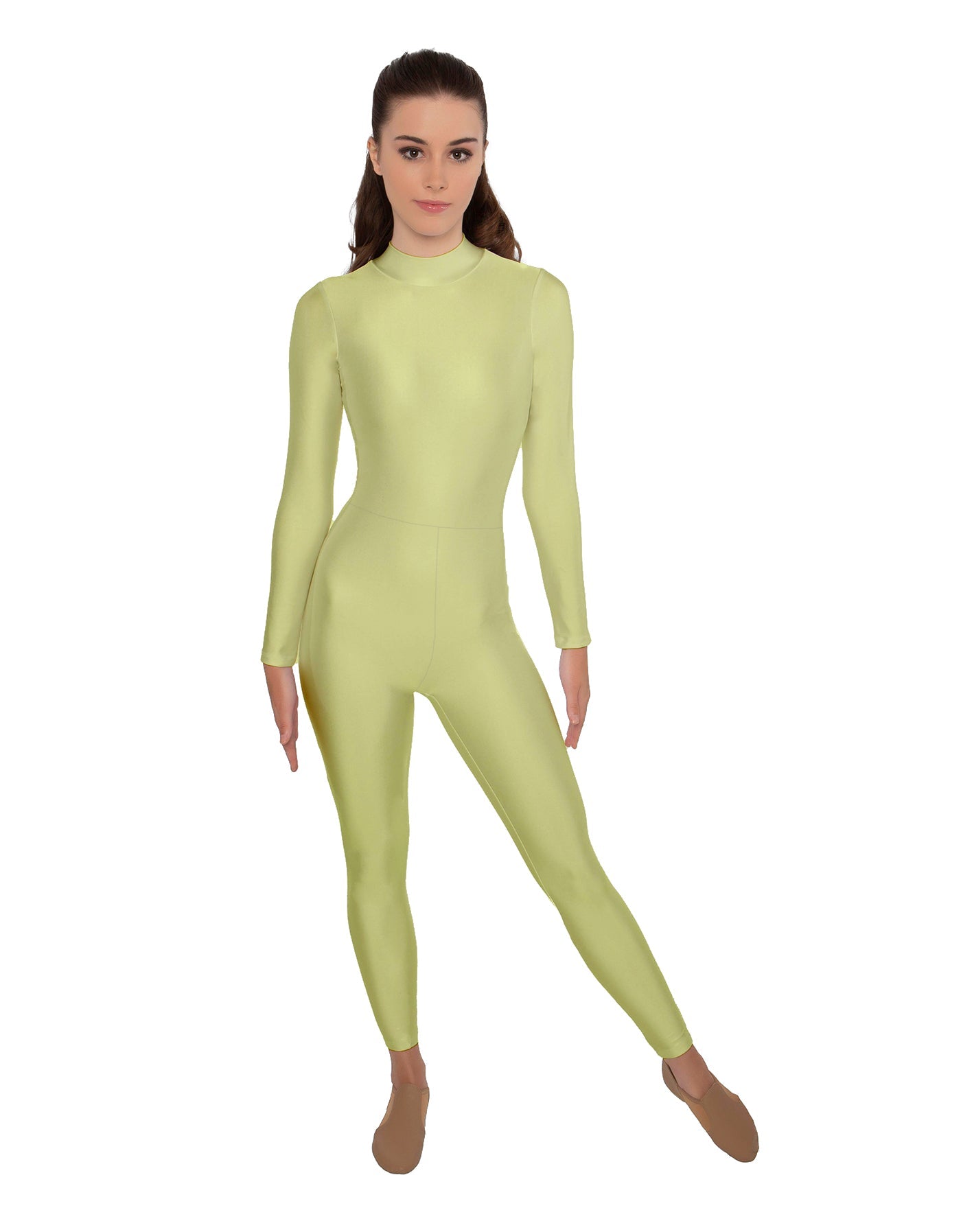 Solid Lycra LS Keyhole Back Unitard