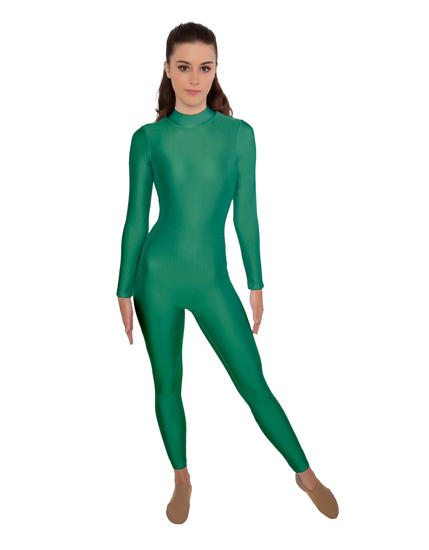 Solid Lycra LS Keyhole Back Unitard