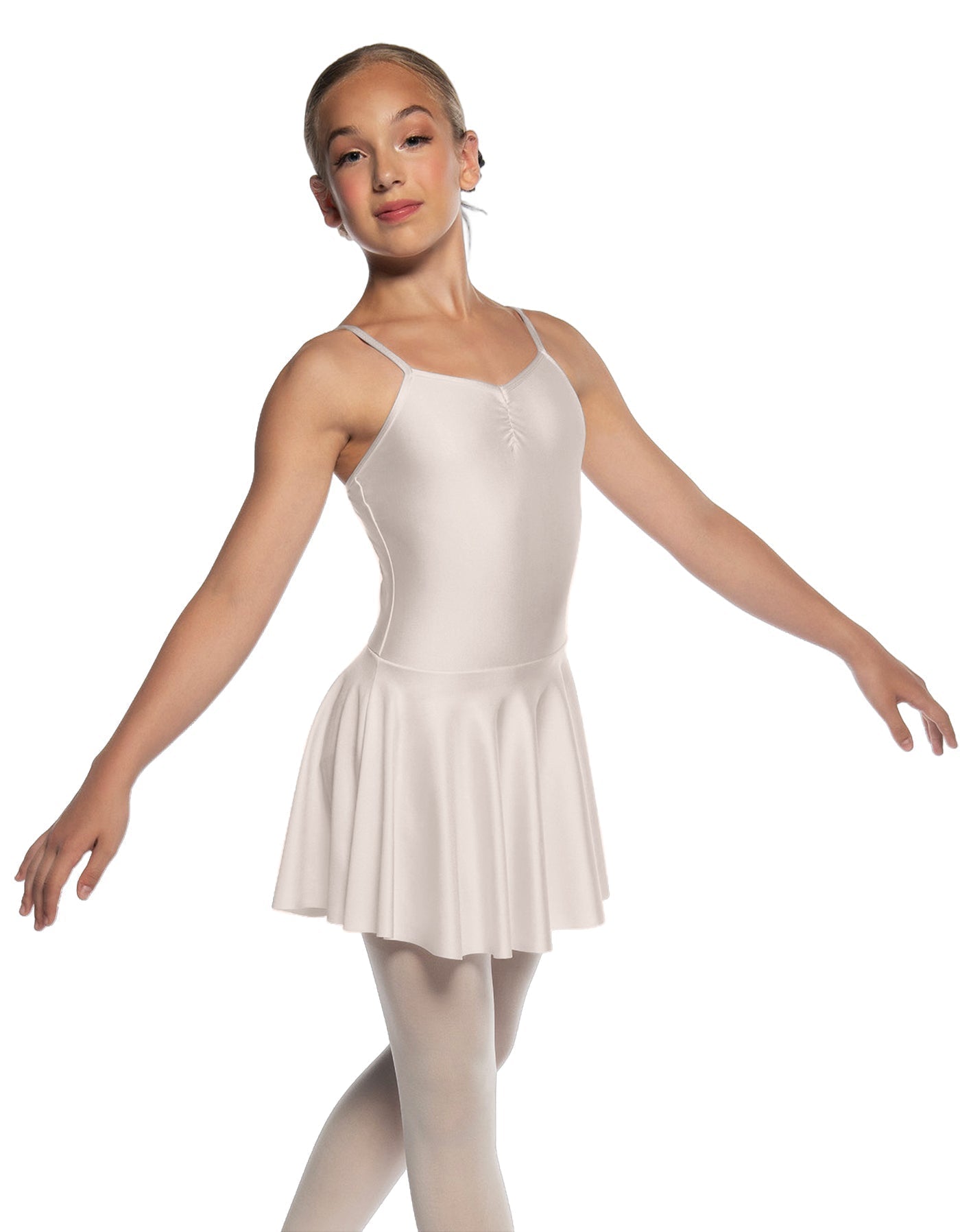 Solid Lycra Camisole Dress with Pinch