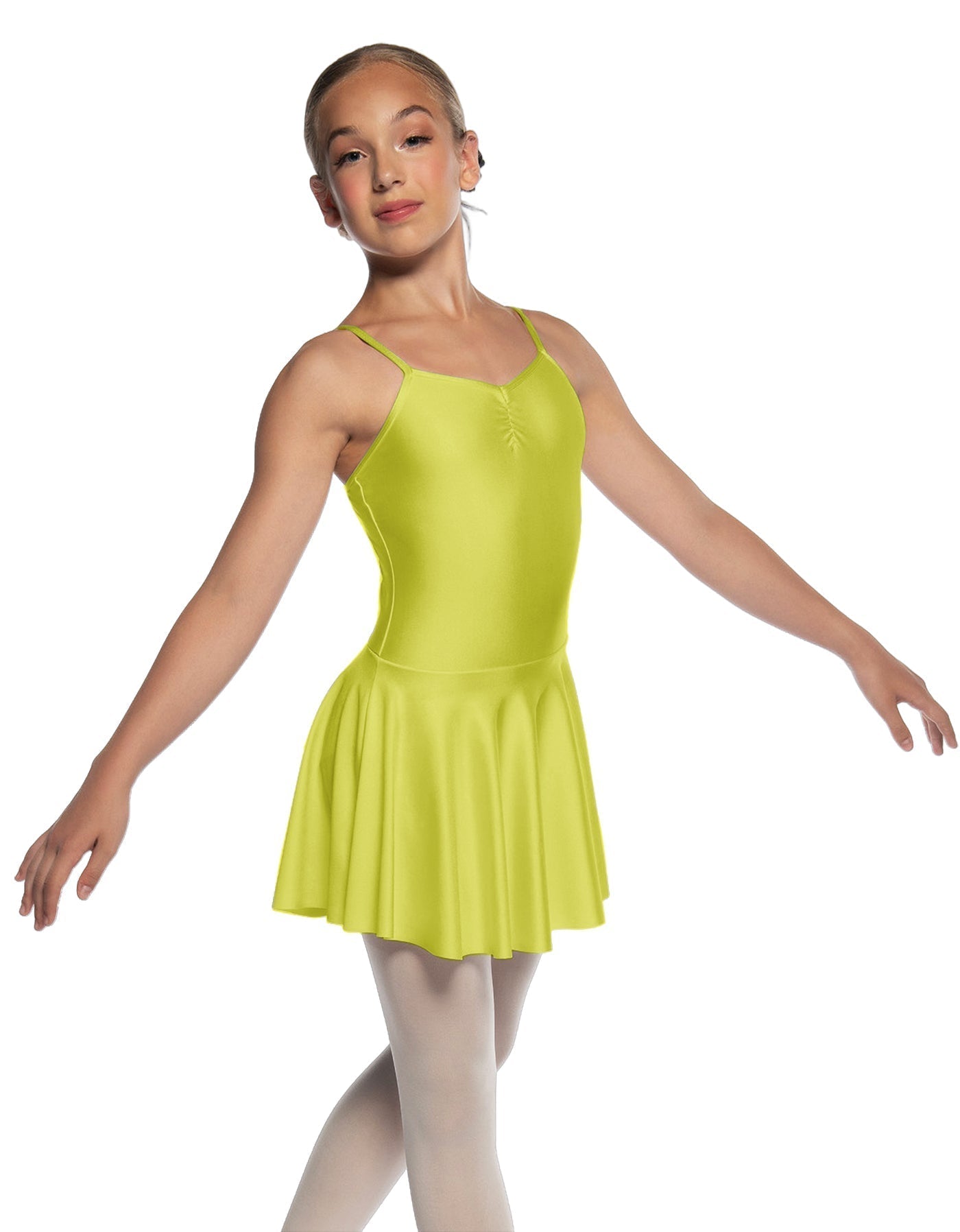 Solid Lycra Camisole Dress with Pinch