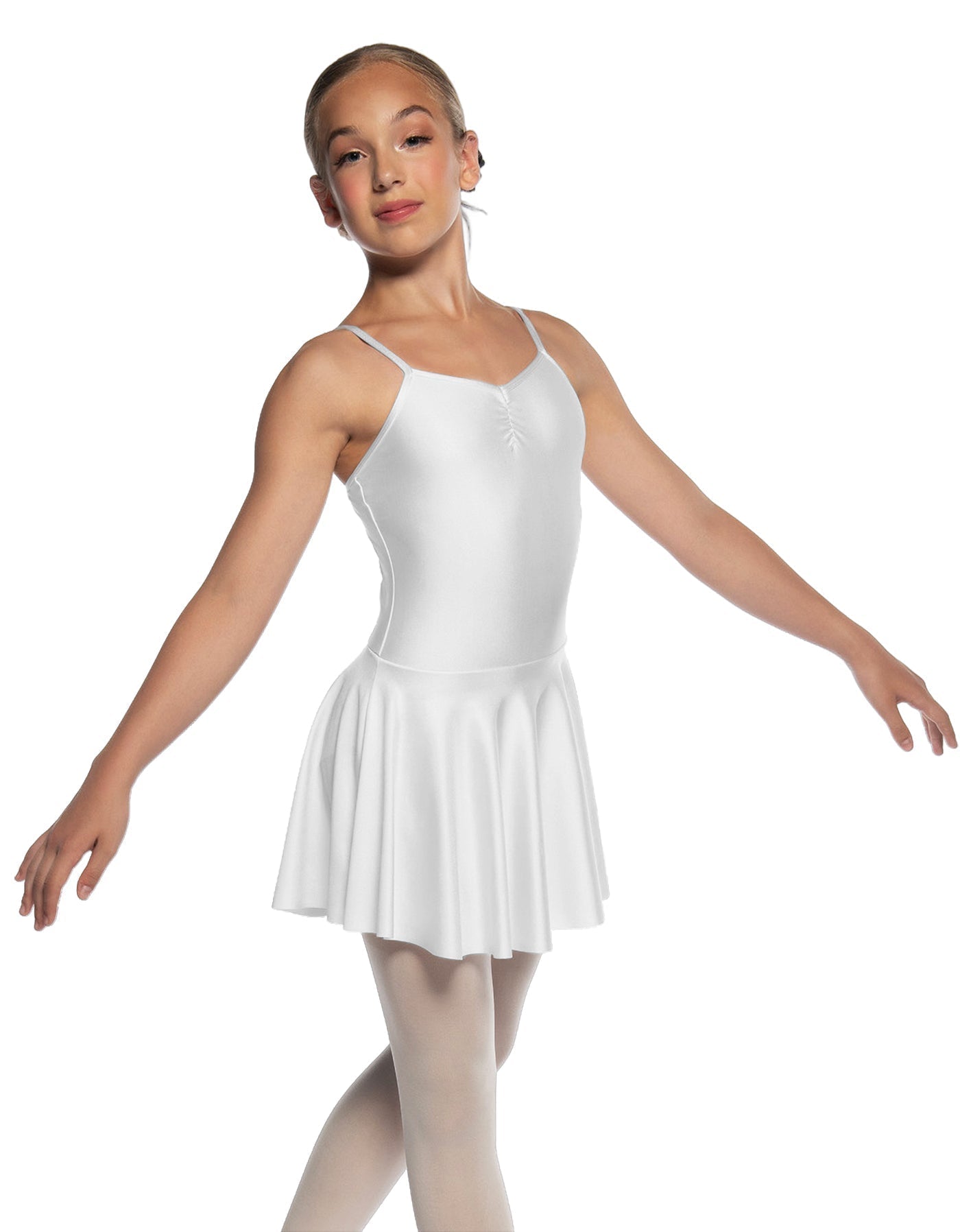 Solid Lycra Camisole Dress with Pinch
