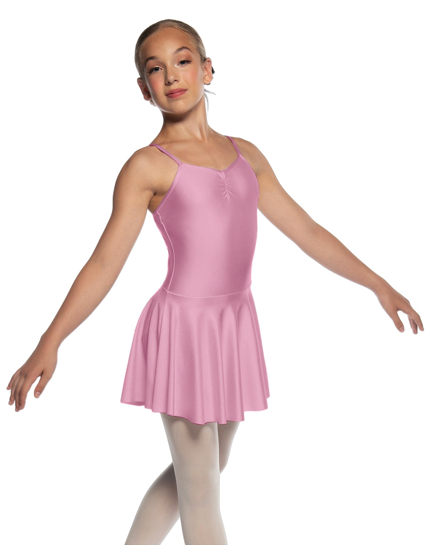 Solid Lycra Camisole Dress with Pinch