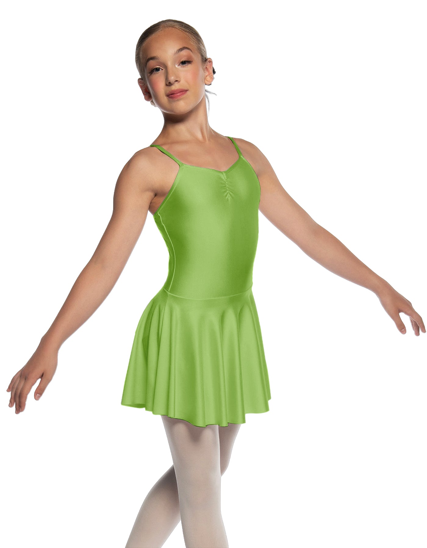 Solid Lycra Camisole Dress with Pinch