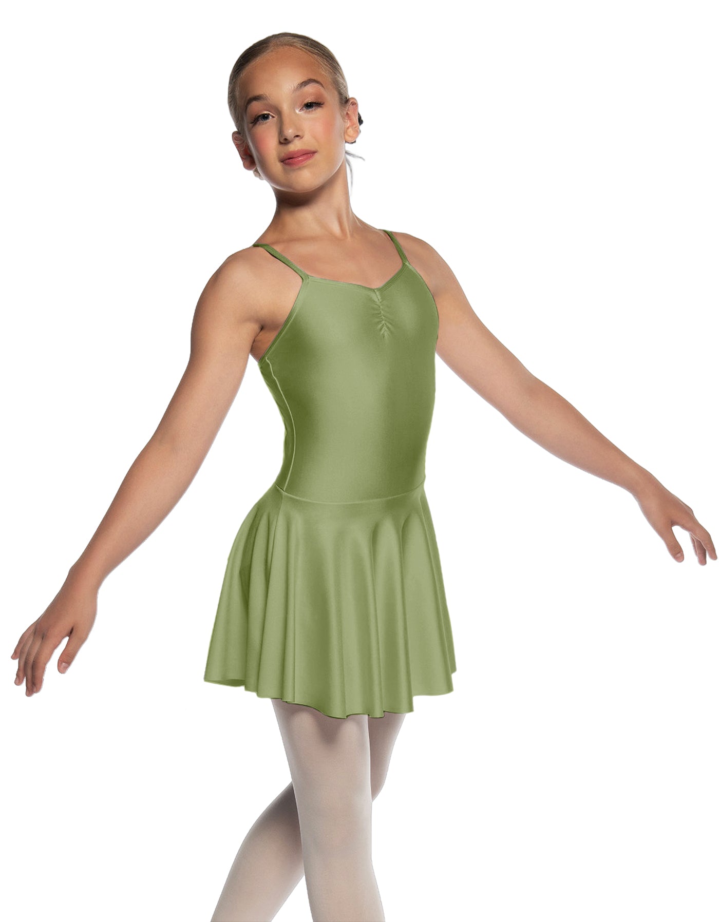 Solid Lycra Camisole Dress with Pinch