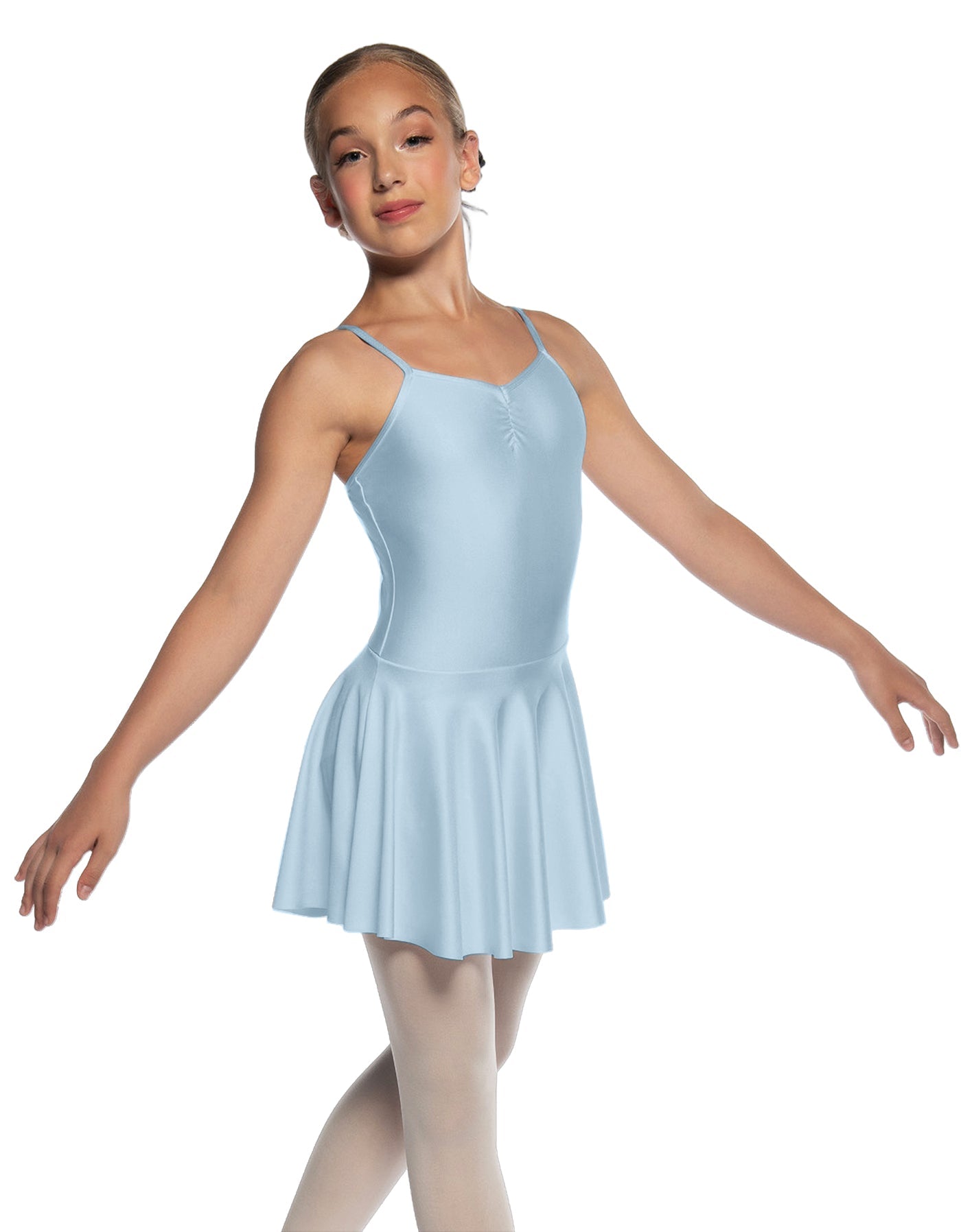 Solid Lycra Camisole Dress with Pinch
