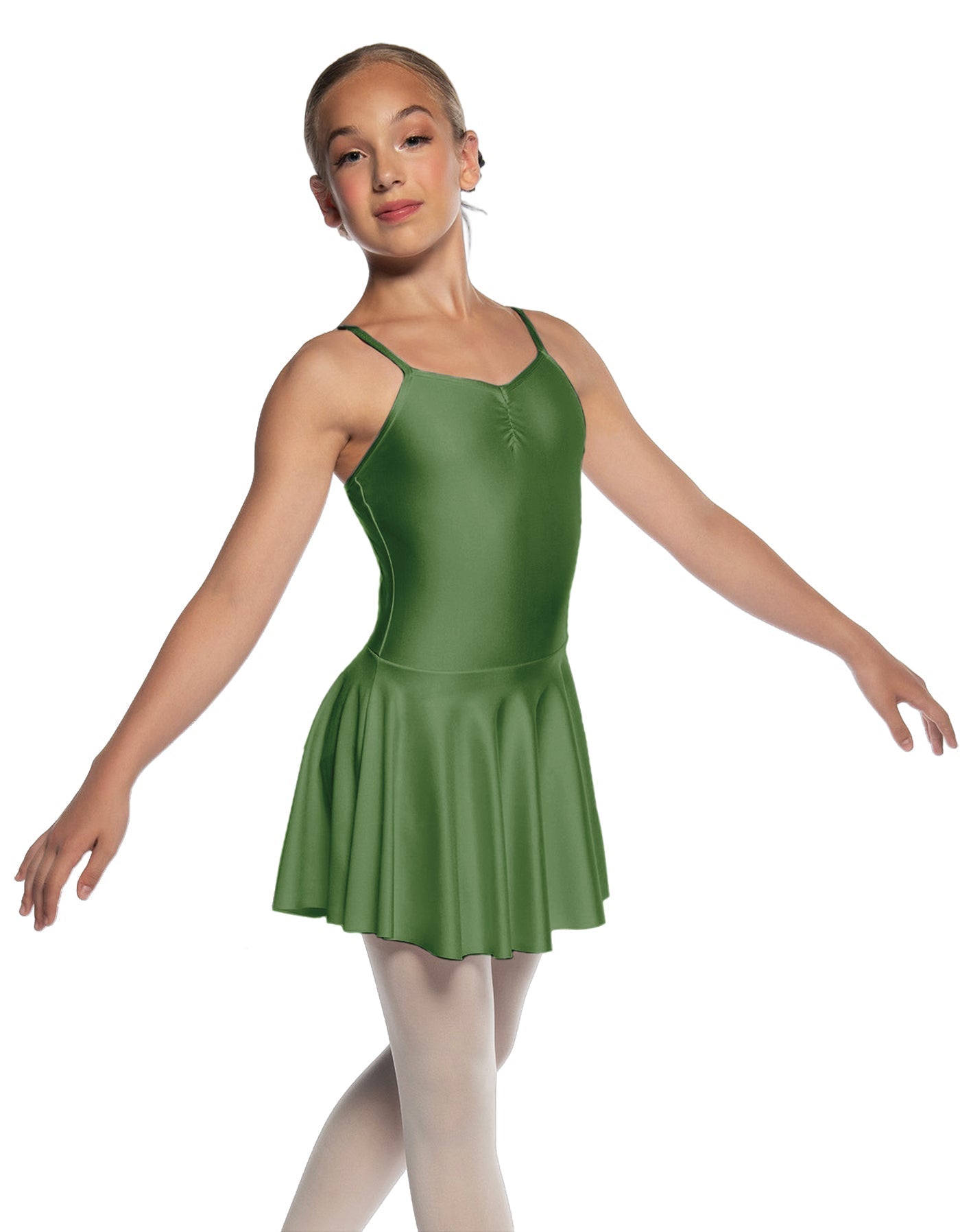 Solid Lycra Camisole Dress with Pinch