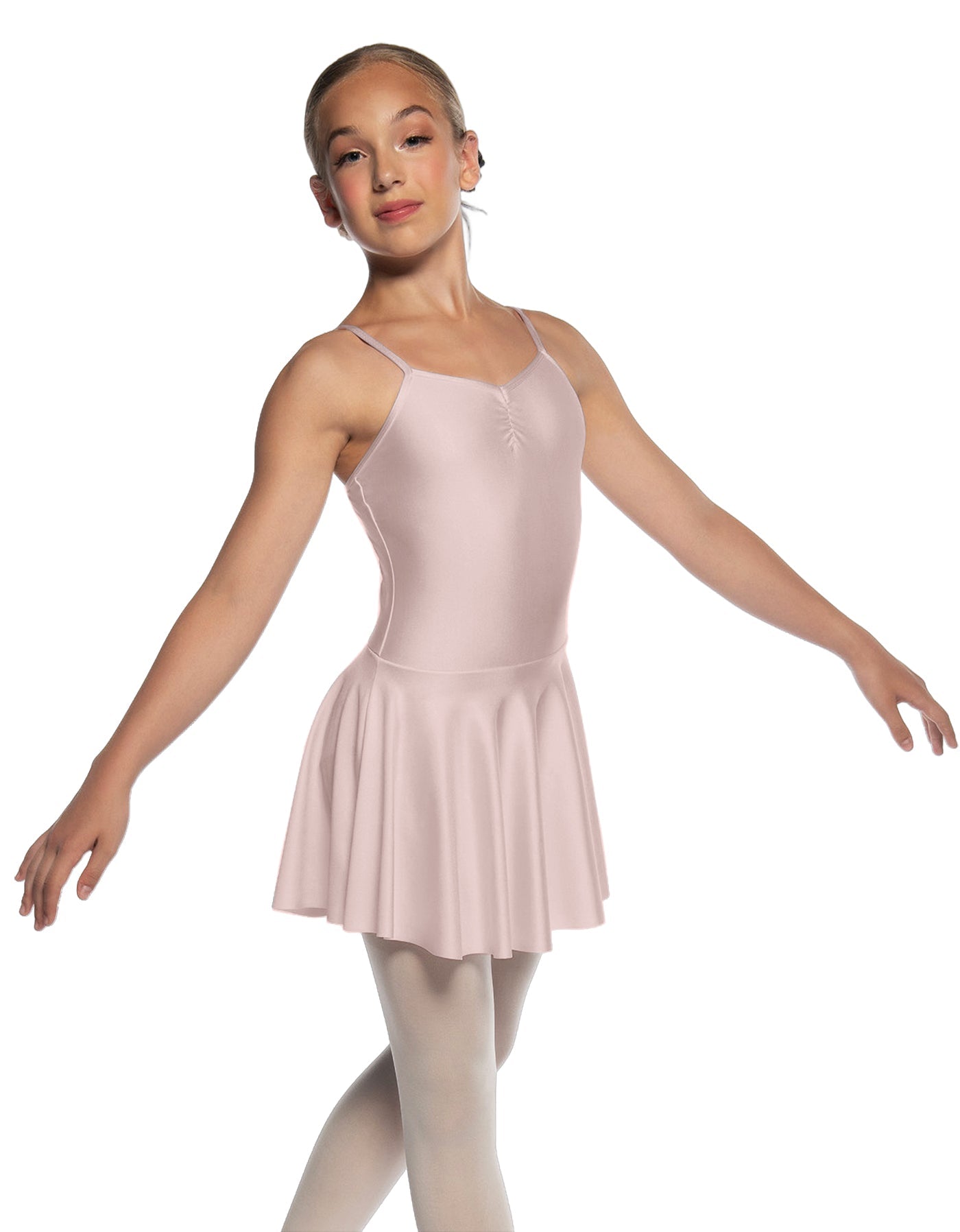 Solid Lycra Camisole Dress with Pinch