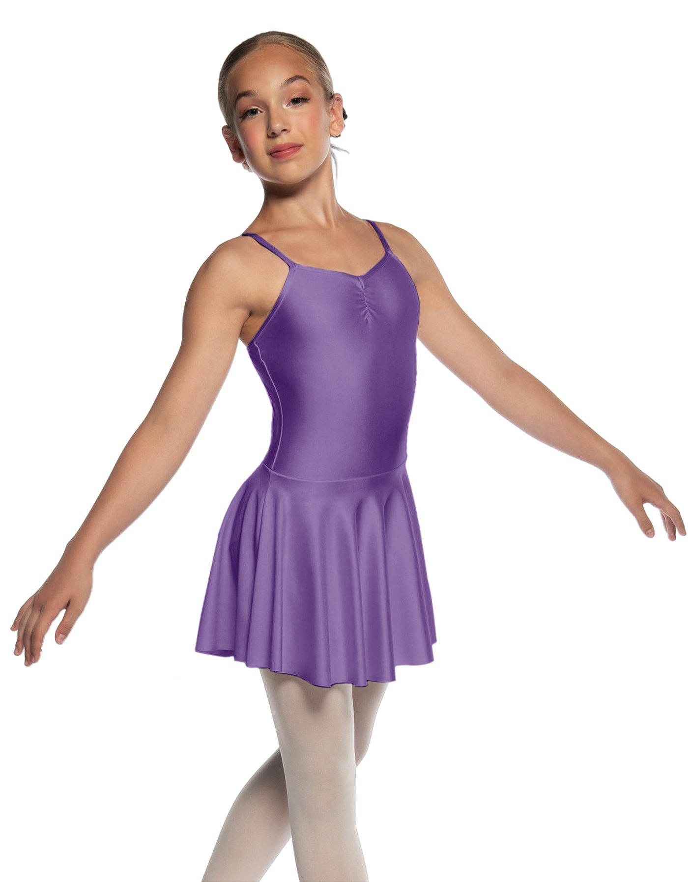 Solid Lycra Camisole Dress with Pinch