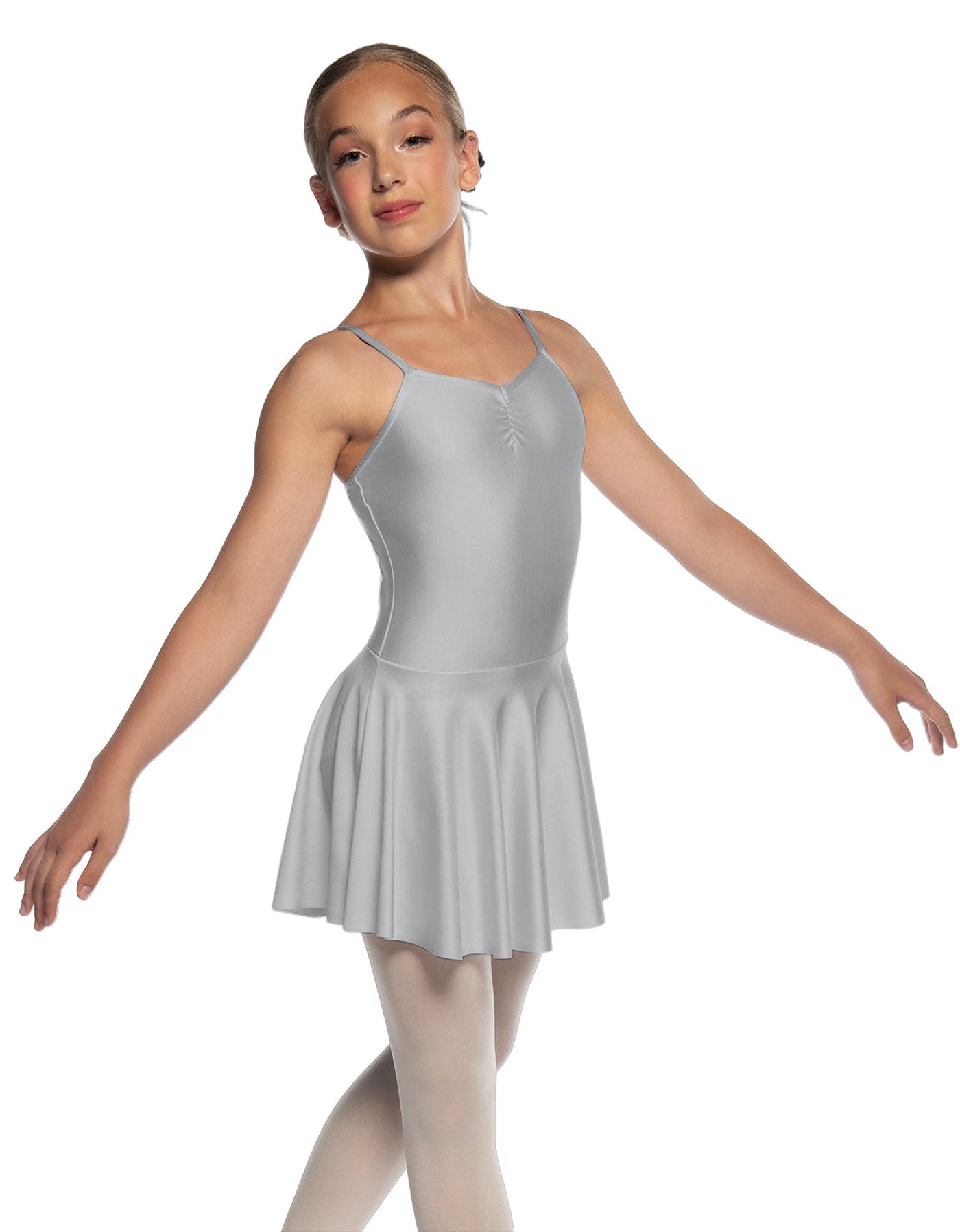 Solid Lycra Camisole Dress with Pinch