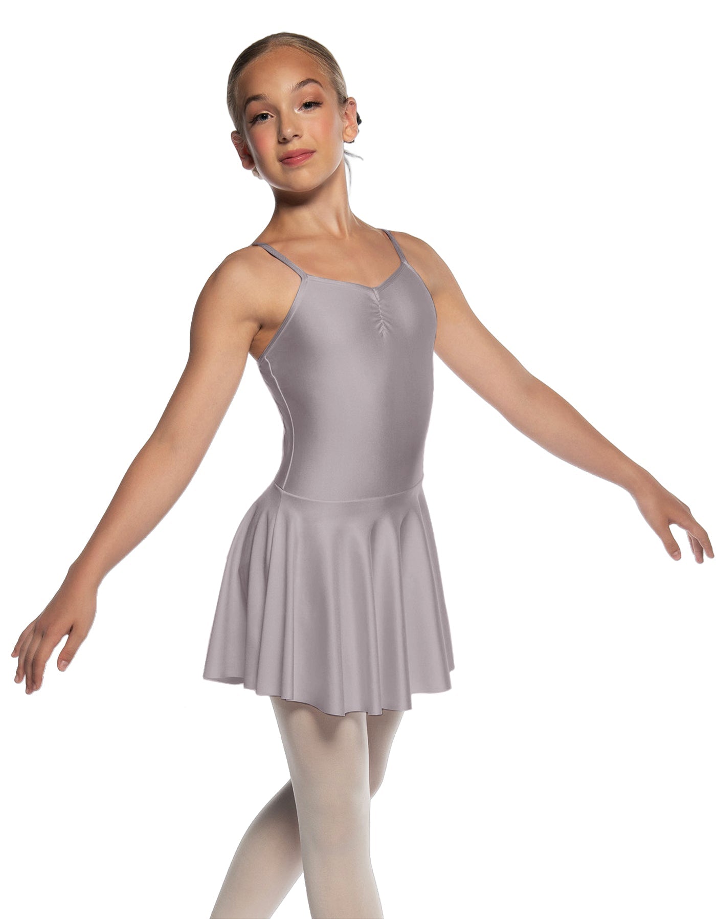 Solid Lycra Camisole Dress with Pinch