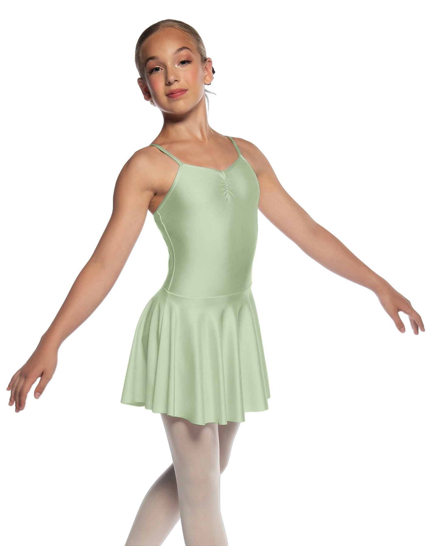 Solid Lycra Camisole Dress with Pinch