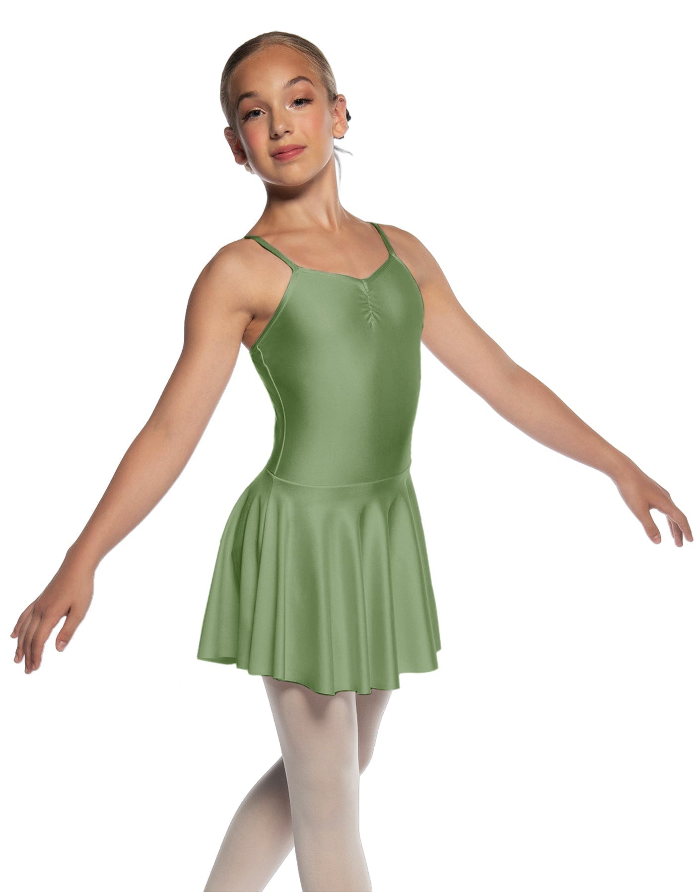 Solid Lycra Camisole Dress with Pinch