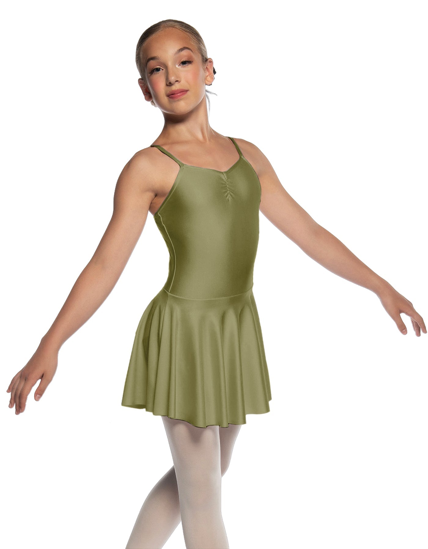 Solid Lycra Camisole Dress with Pinch