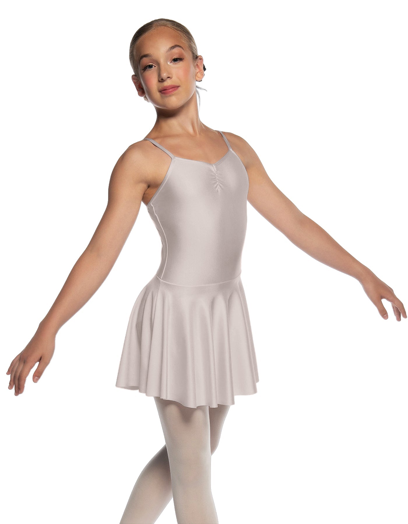 Solid Lycra Camisole Dress with Pinch