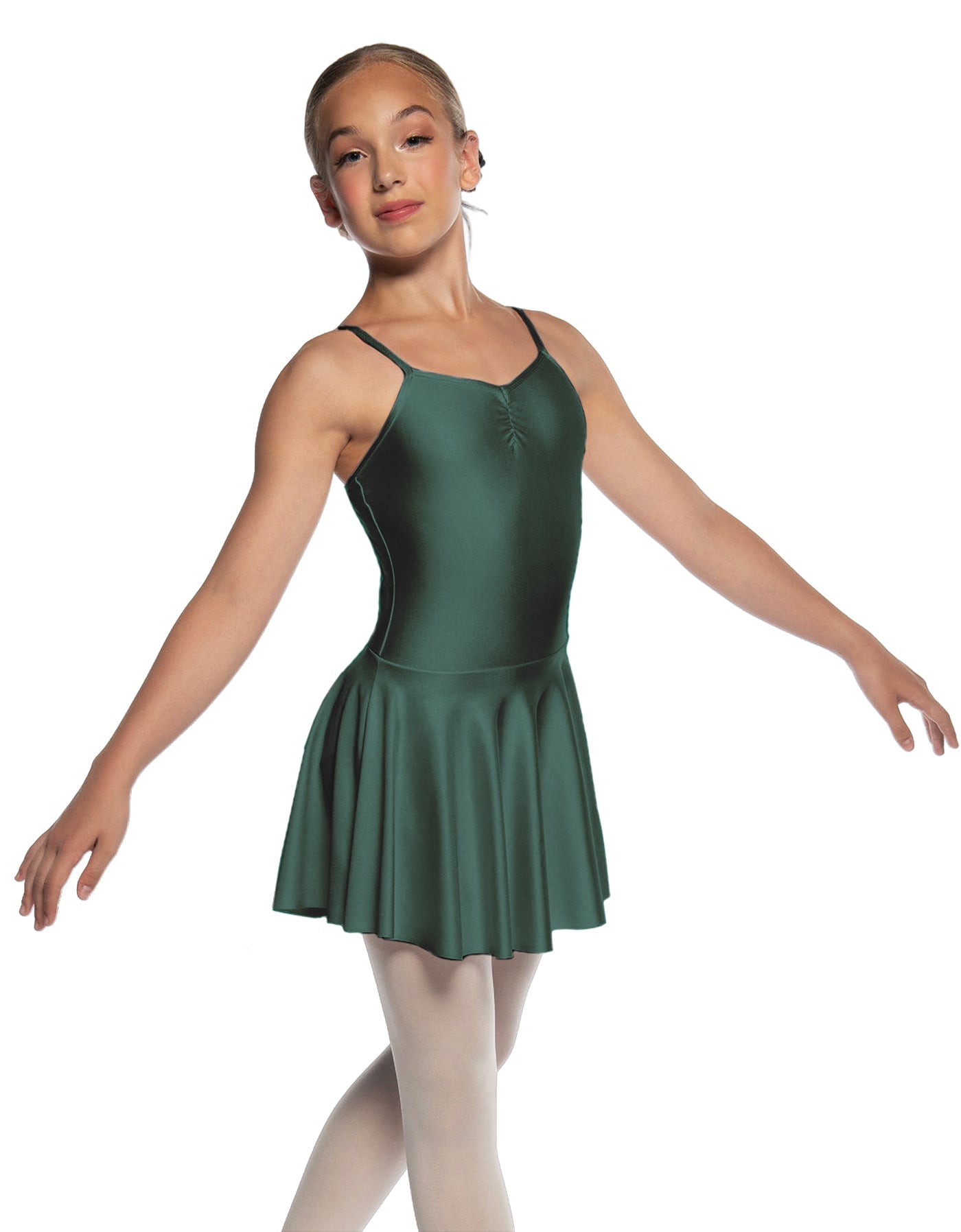 Solid Lycra Camisole Dress with Pinch