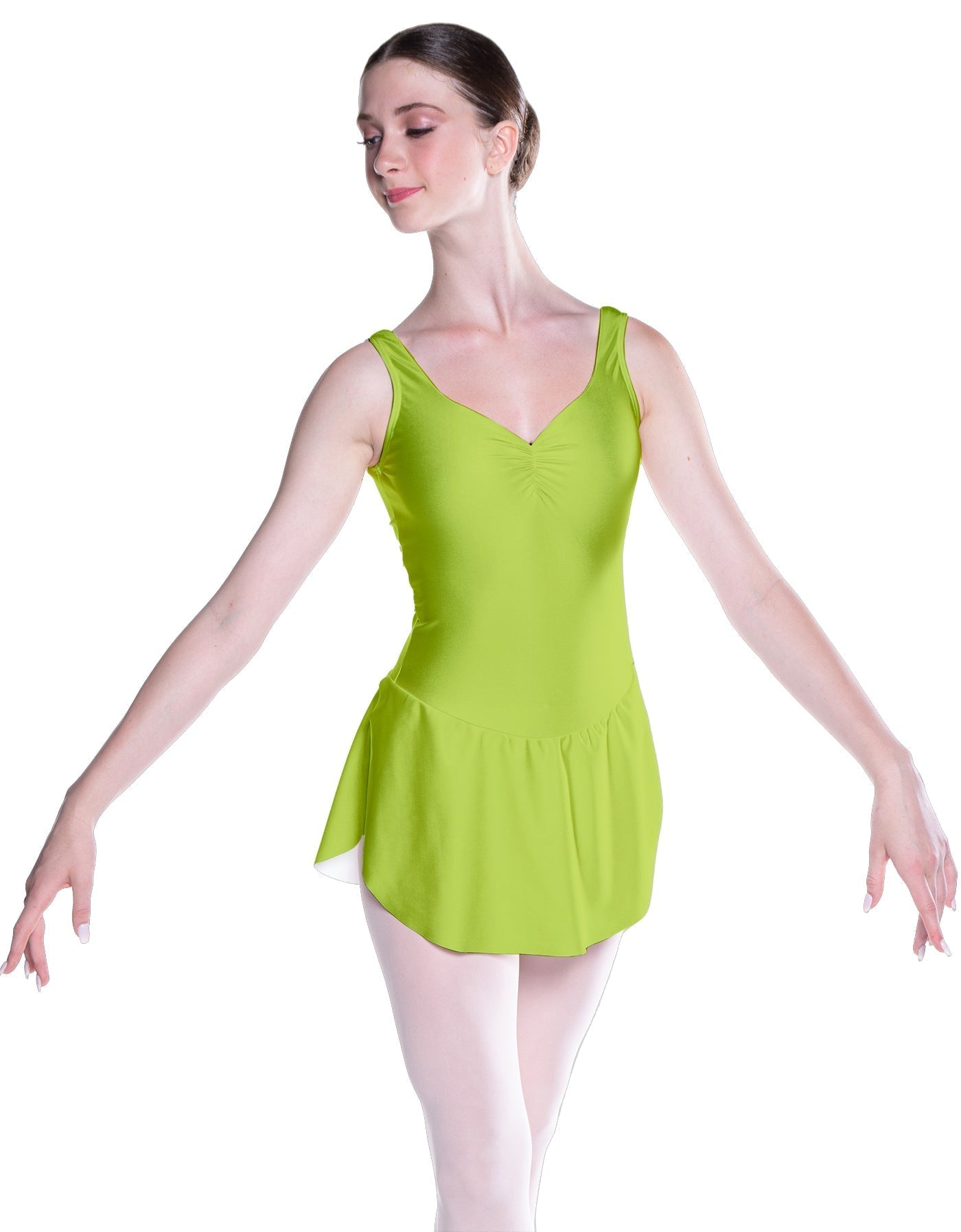 Solid Lycra Soiree Leotard with Skirt