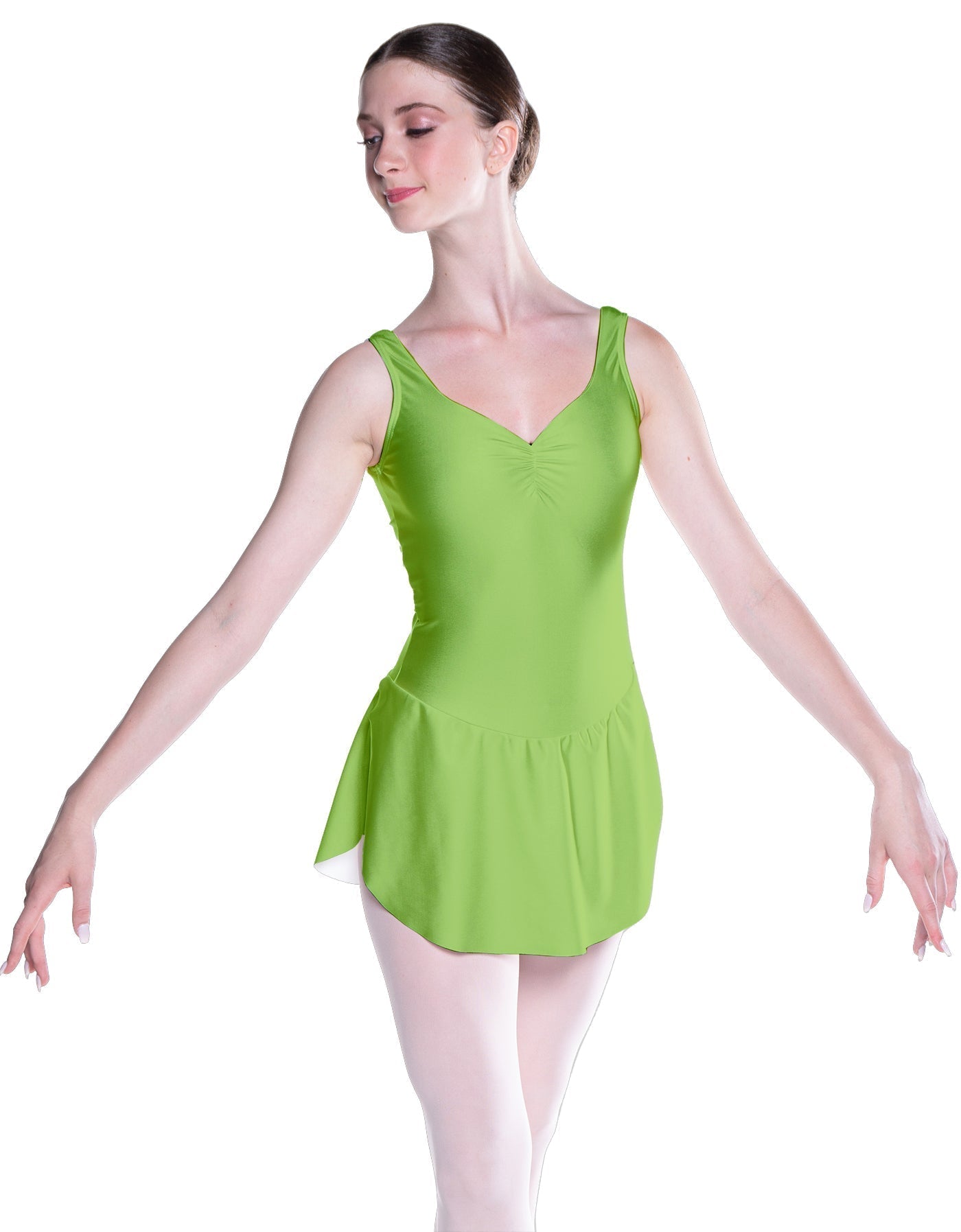 Solid Lycra Soiree Leotard with Skirt