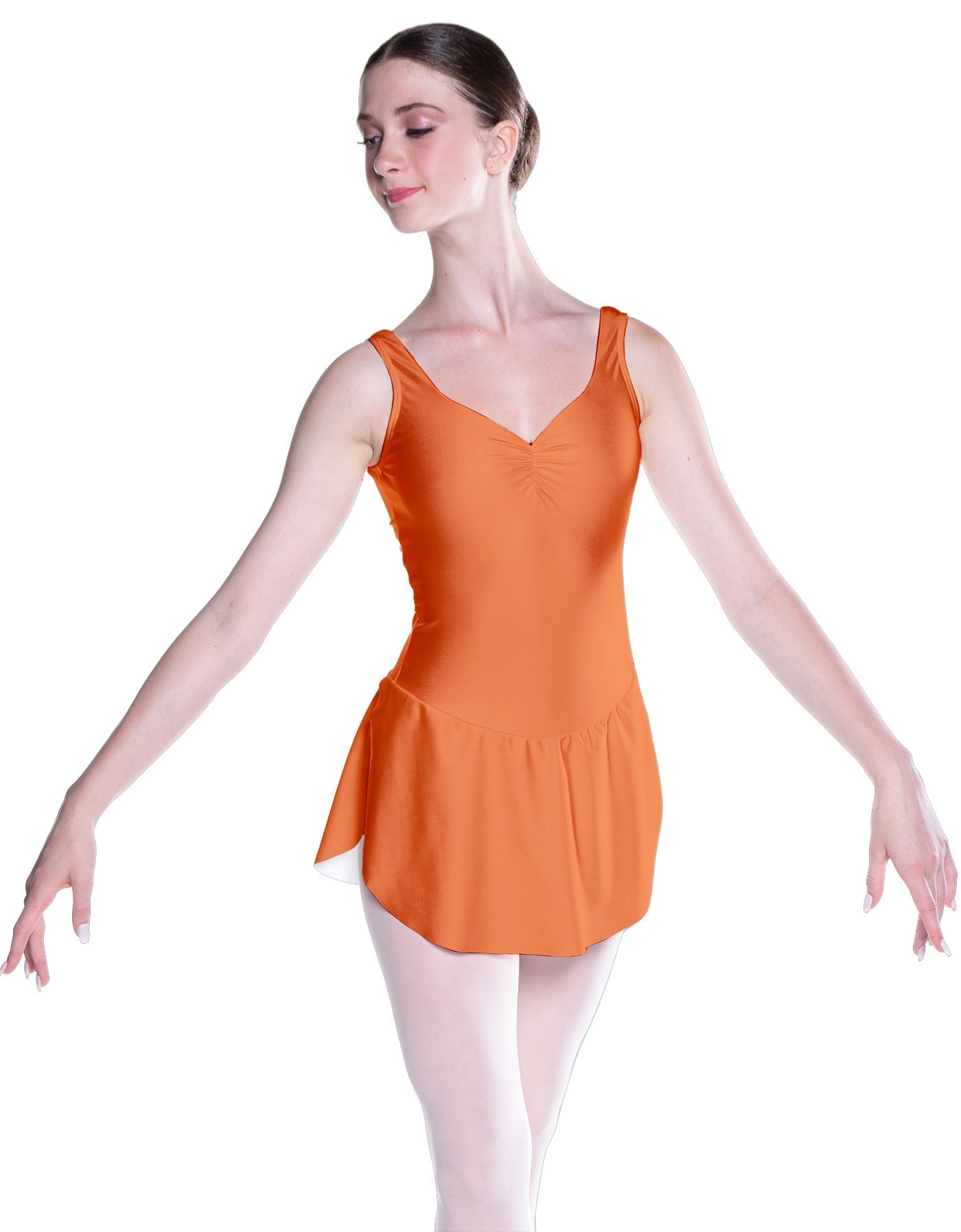 Solid Lycra Soiree Leotard with Skirt