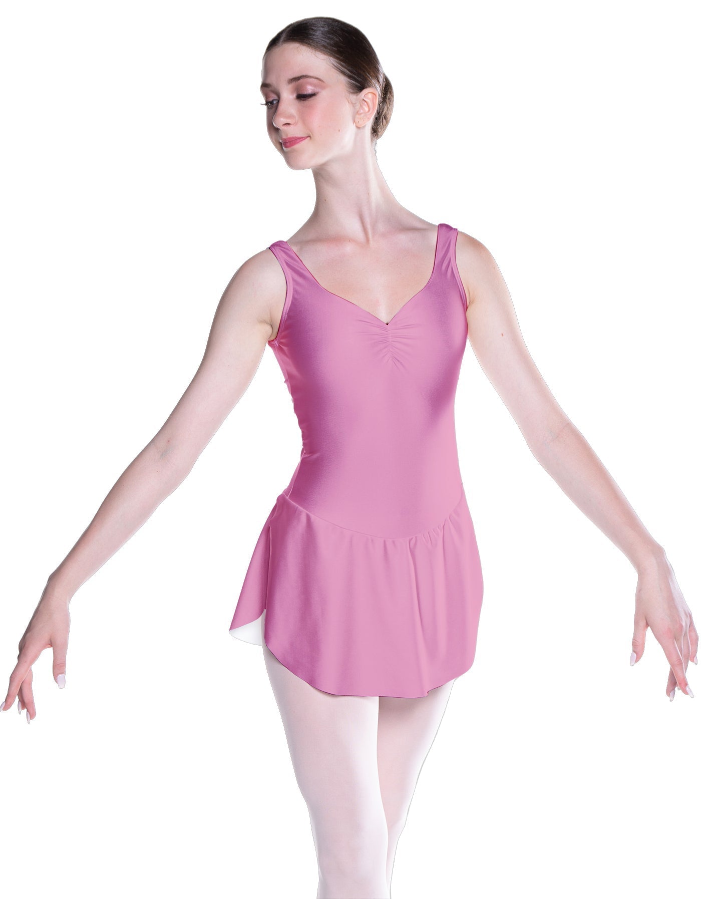 Solid Lycra Soiree Leotard with Skirt