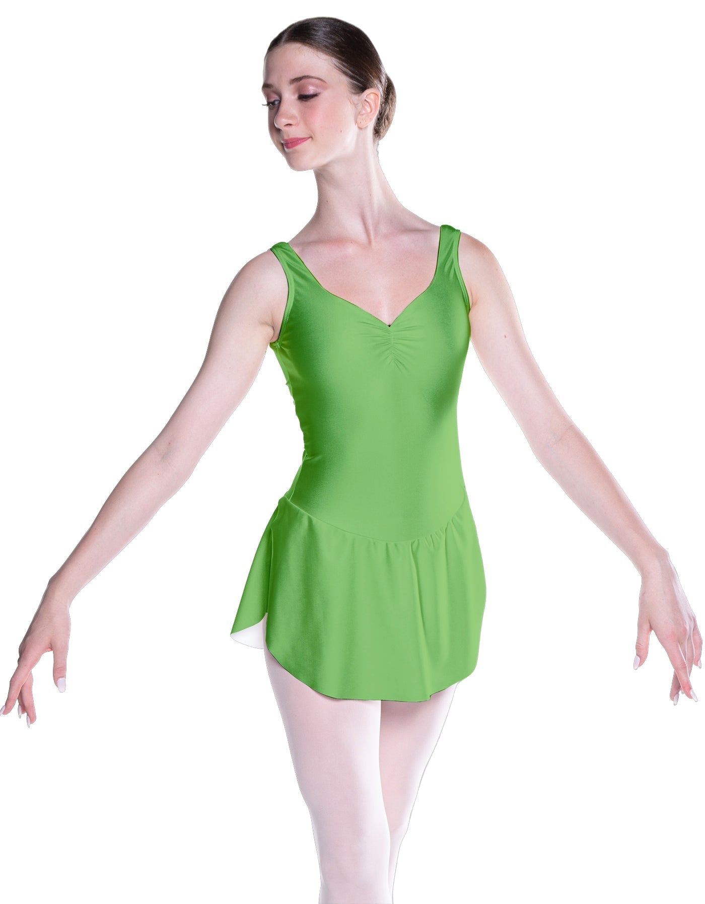 Solid Lycra Soiree Leotard with Skirt