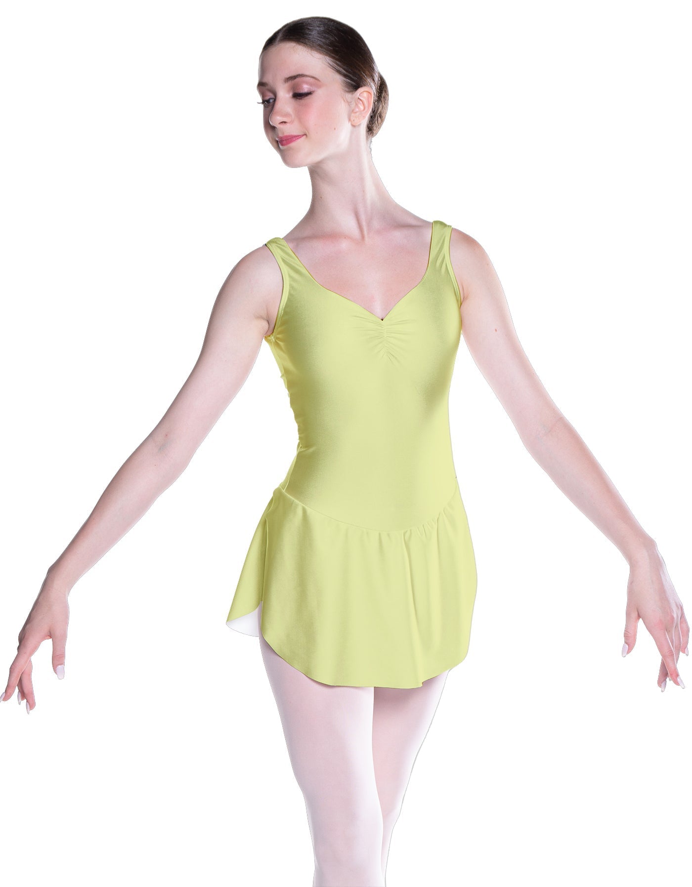 Solid Lycra Soiree Leotard with Skirt