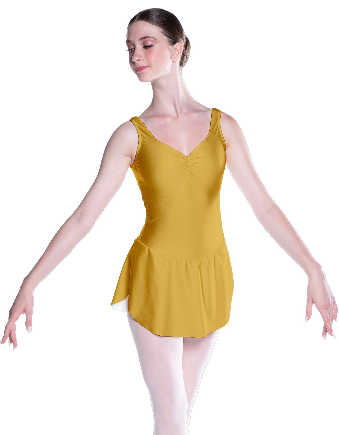 Solid Lycra Soiree Leotard with Skirt