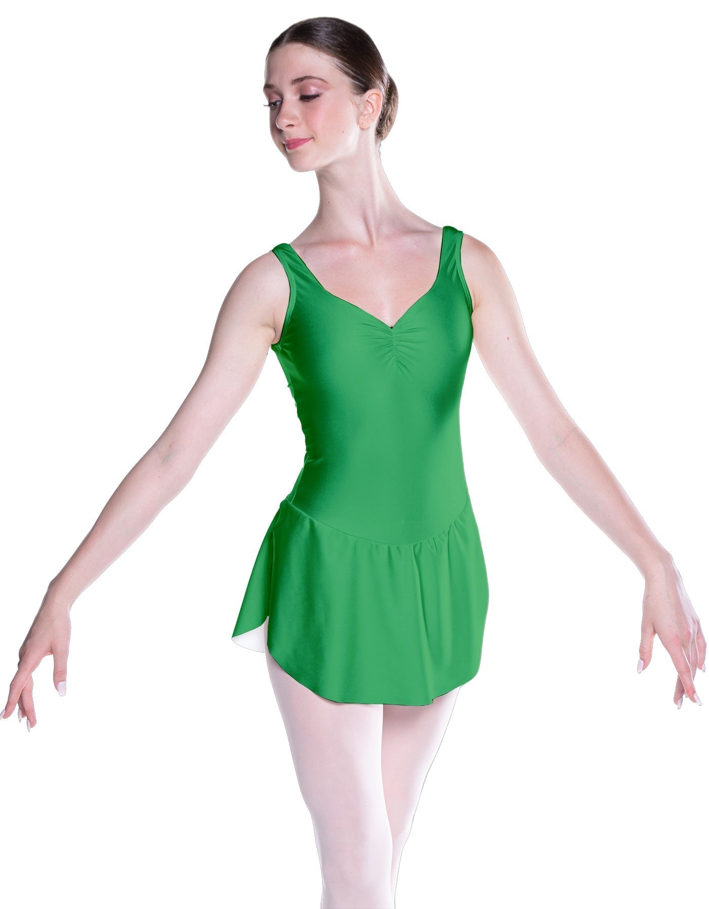 Solid Lycra Soiree Leotard with Skirt