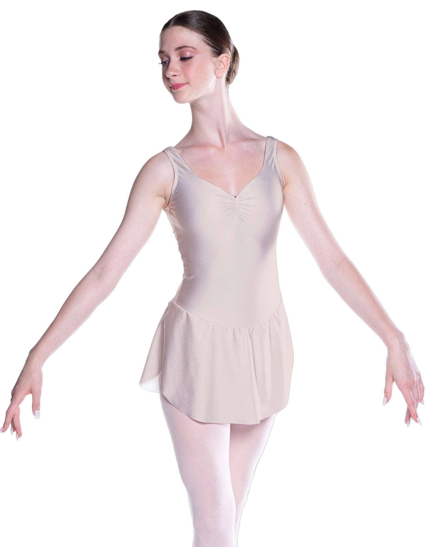 Solid Lycra Soiree Leotard with Skirt