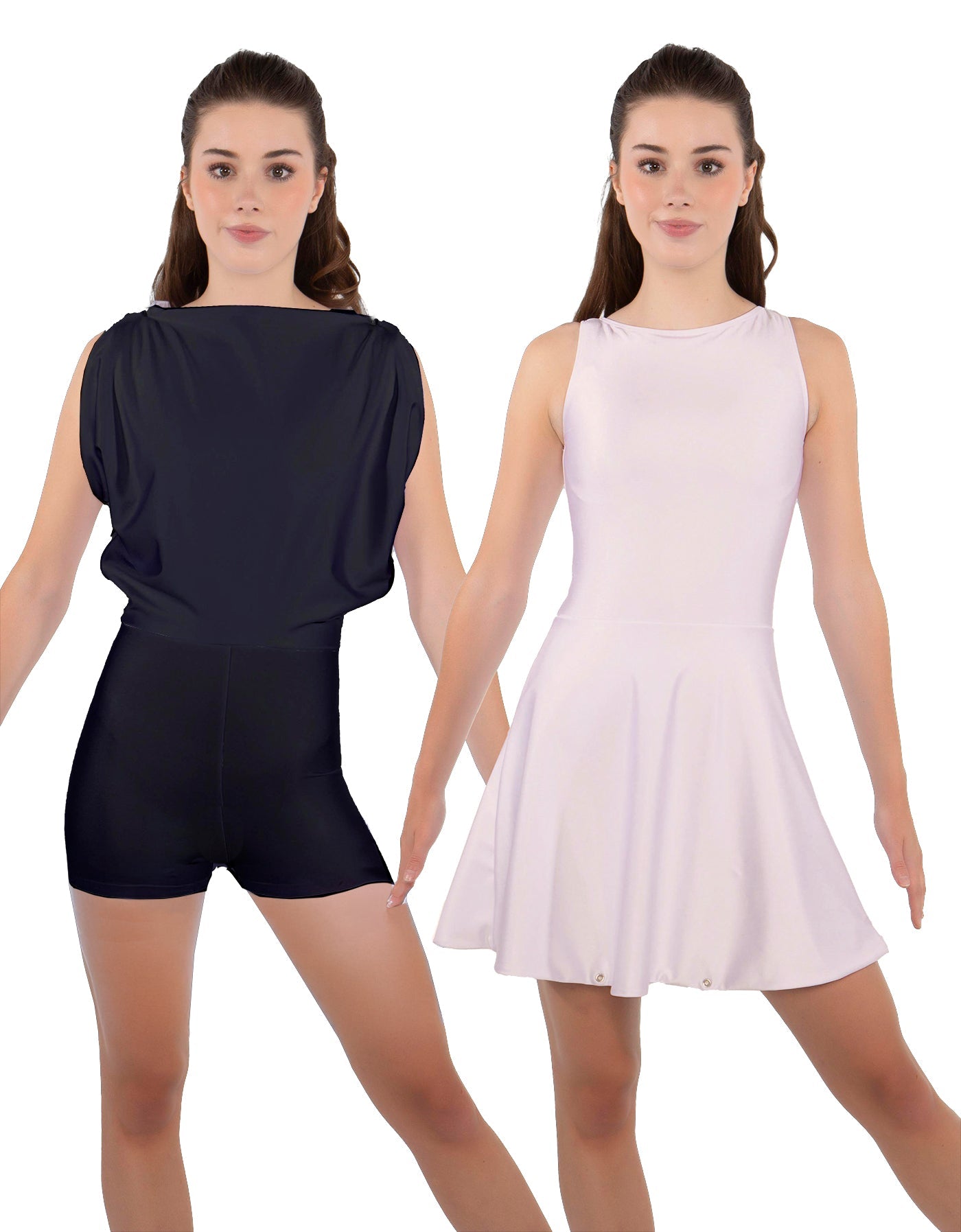 Solid Lycra Convertible Tank Dress