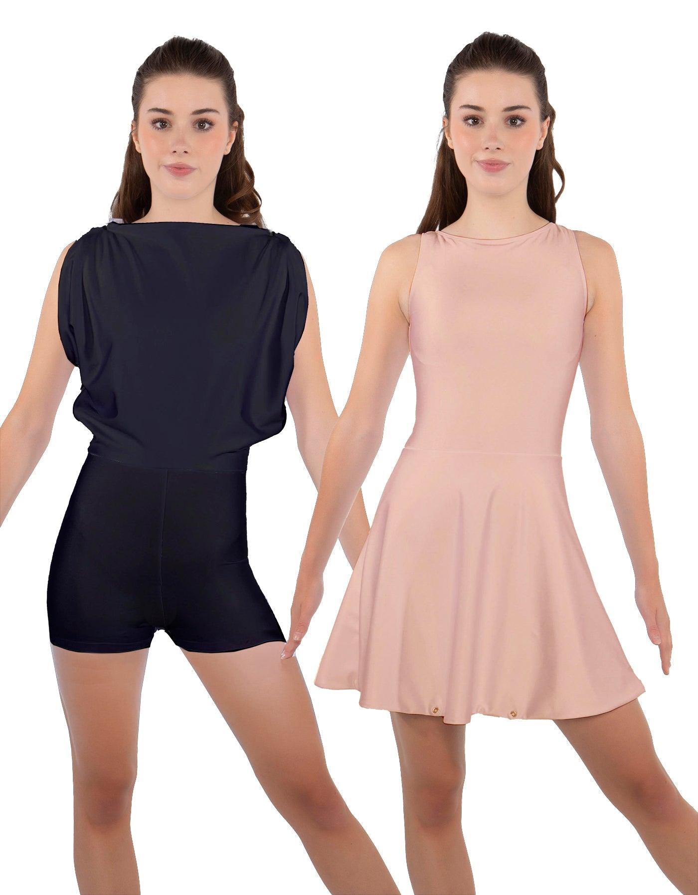 Solid Lycra Convertible Tank Dress