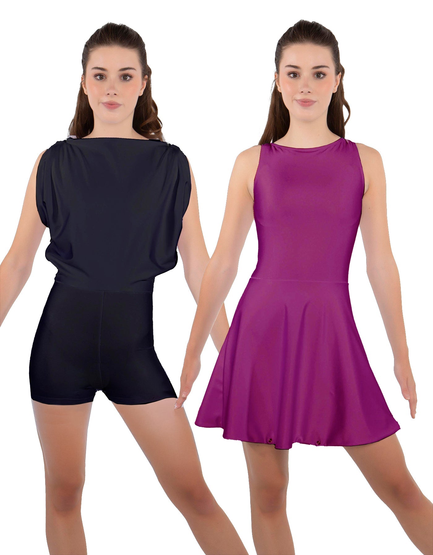 Solid Lycra Convertible Tank Dress