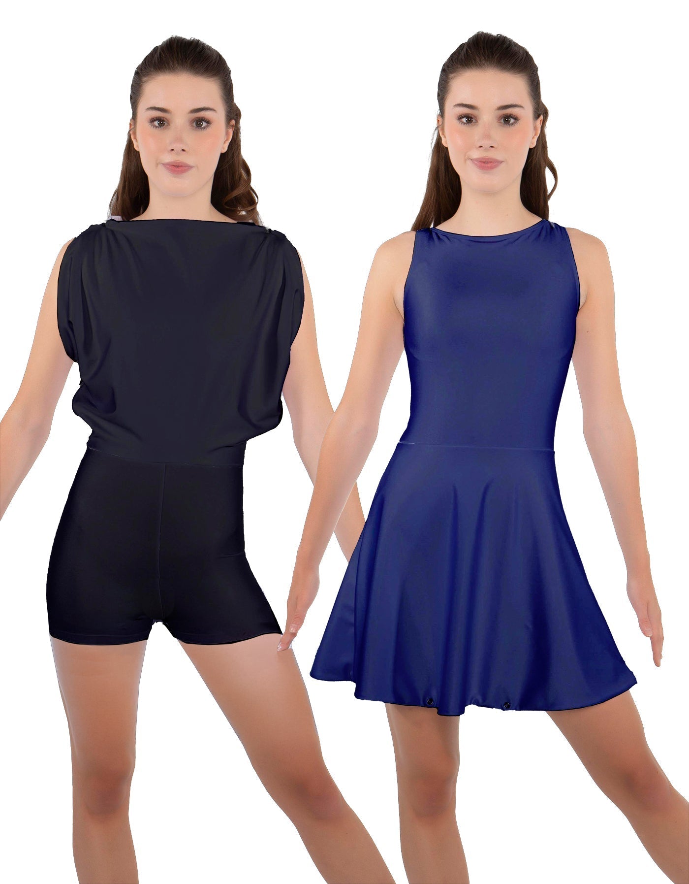 Solid Lycra Convertible Tank Dress