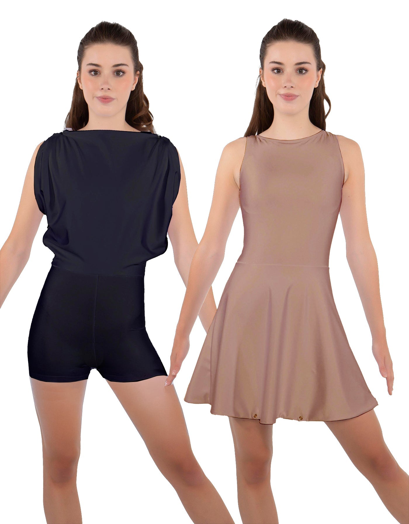 Solid Lycra Convertible Tank Dress