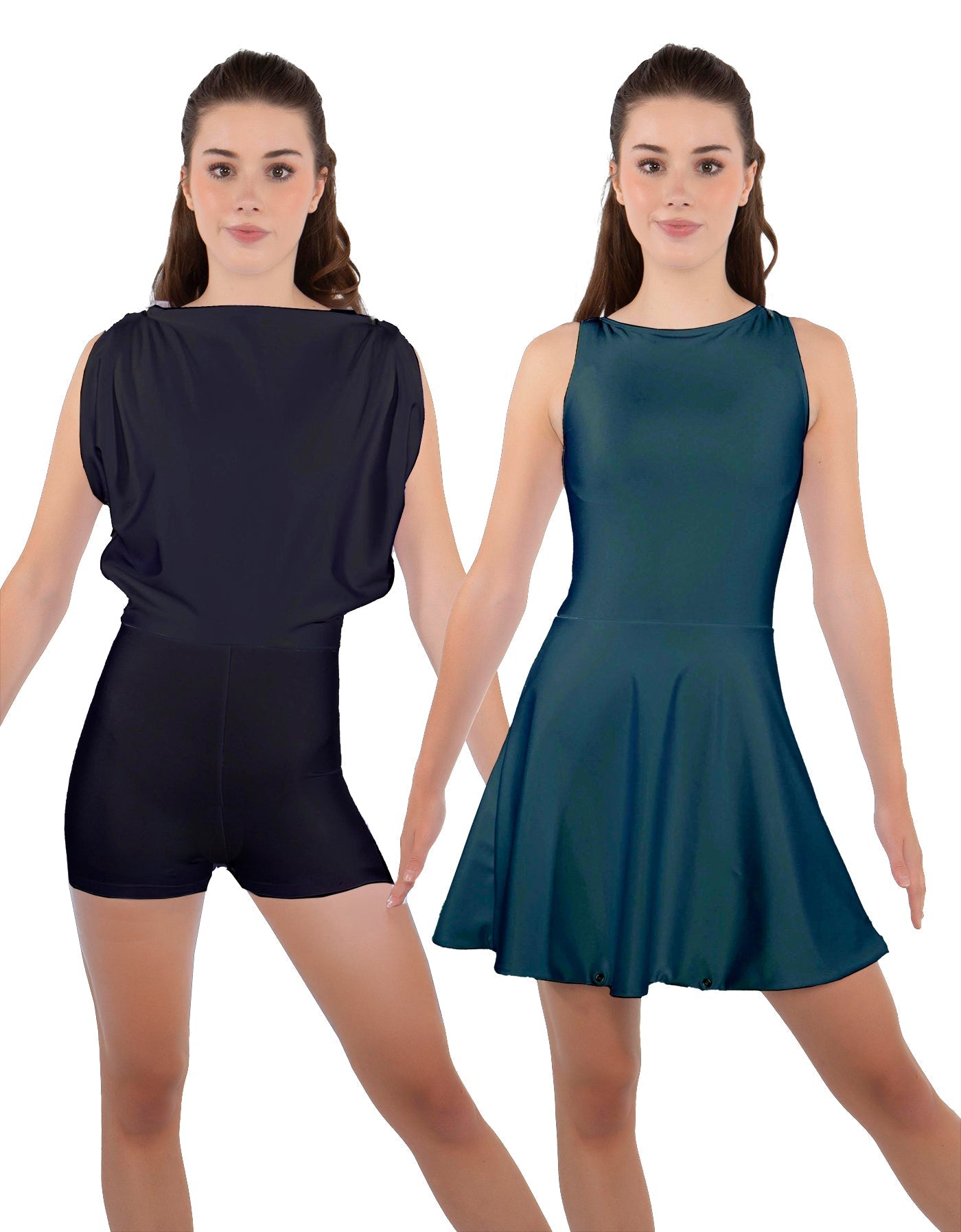 Solid Lycra Convertible Tank Dress